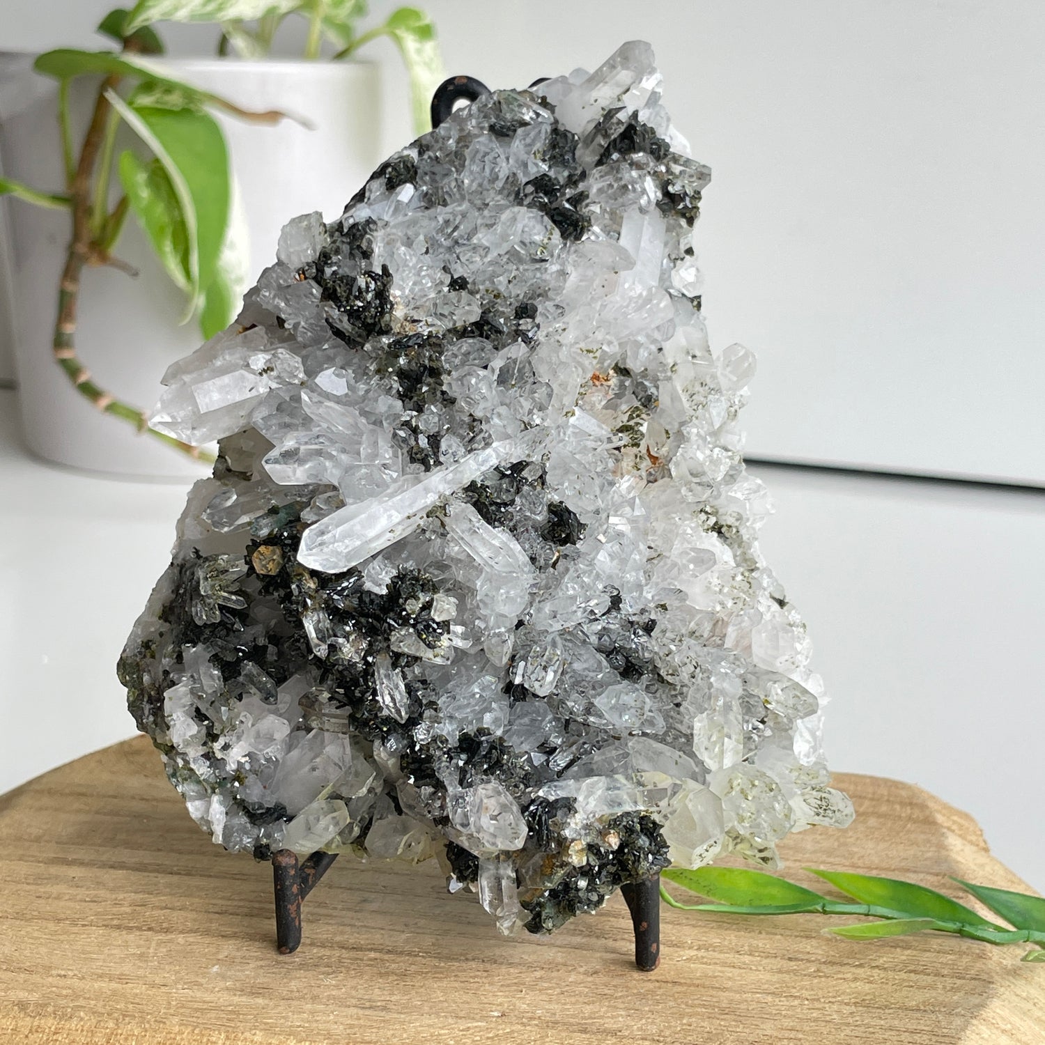 Epidote & Quartz Cluster 474g - High Quality