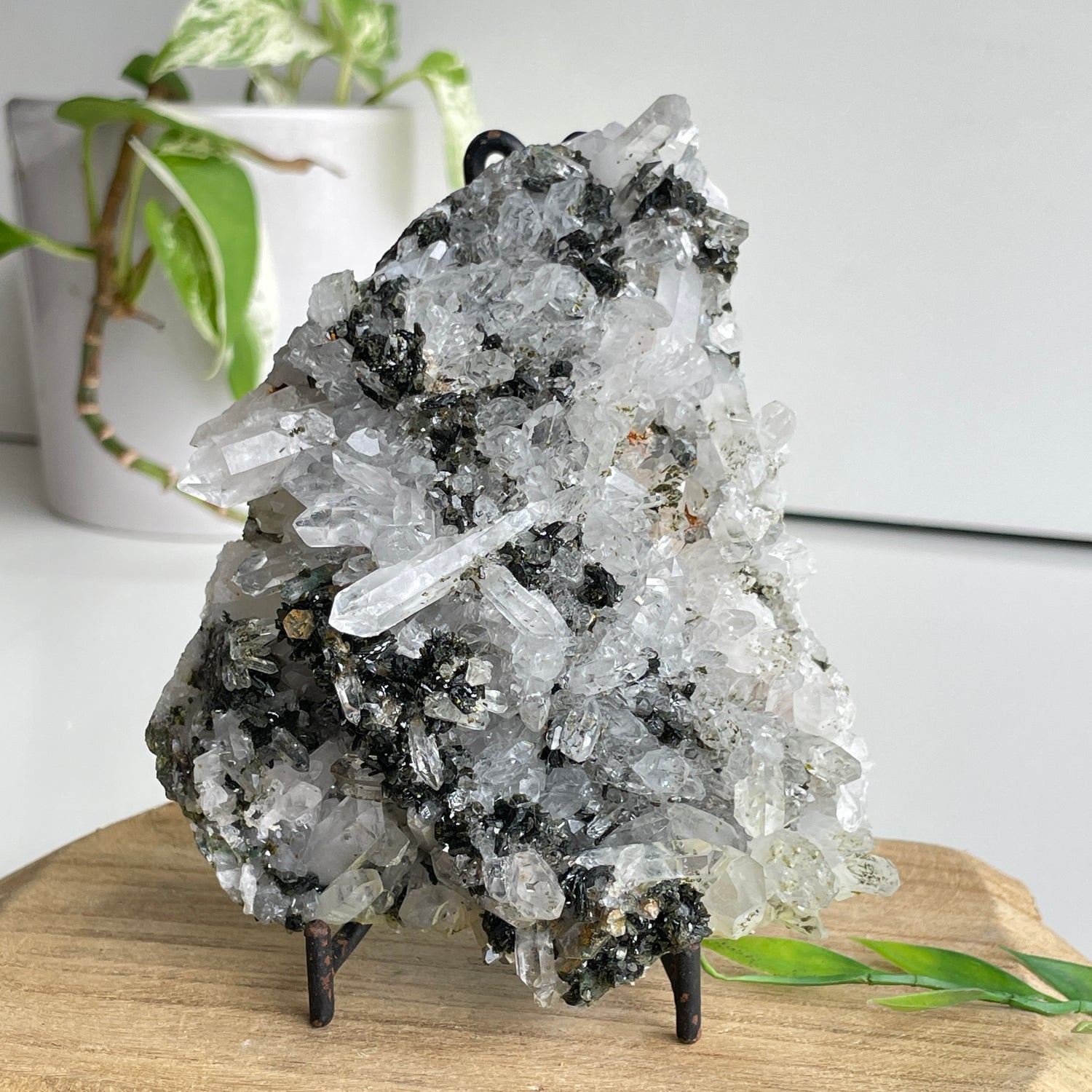 Epidote & Quartz Cluster 474g - High Quality