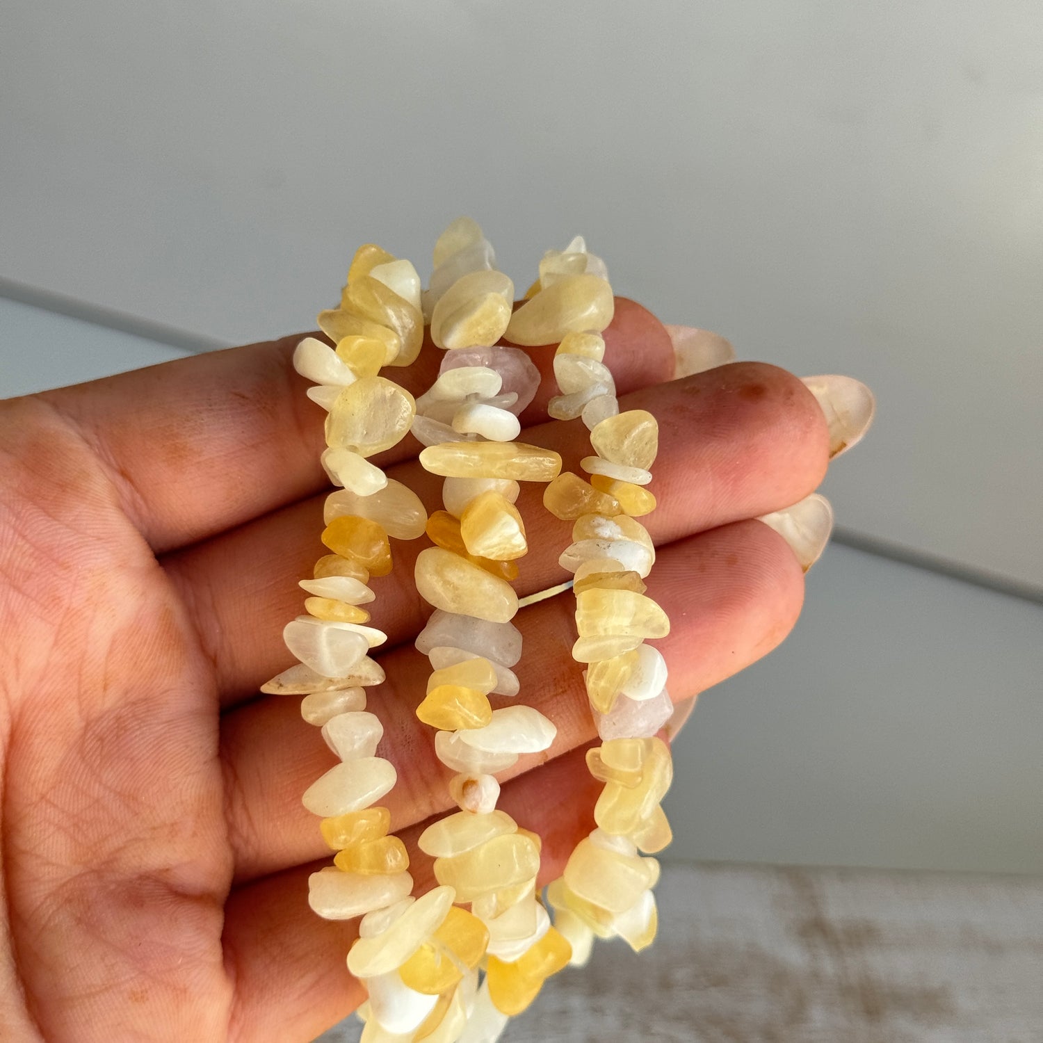 Orange Calcite Chip Bracelet