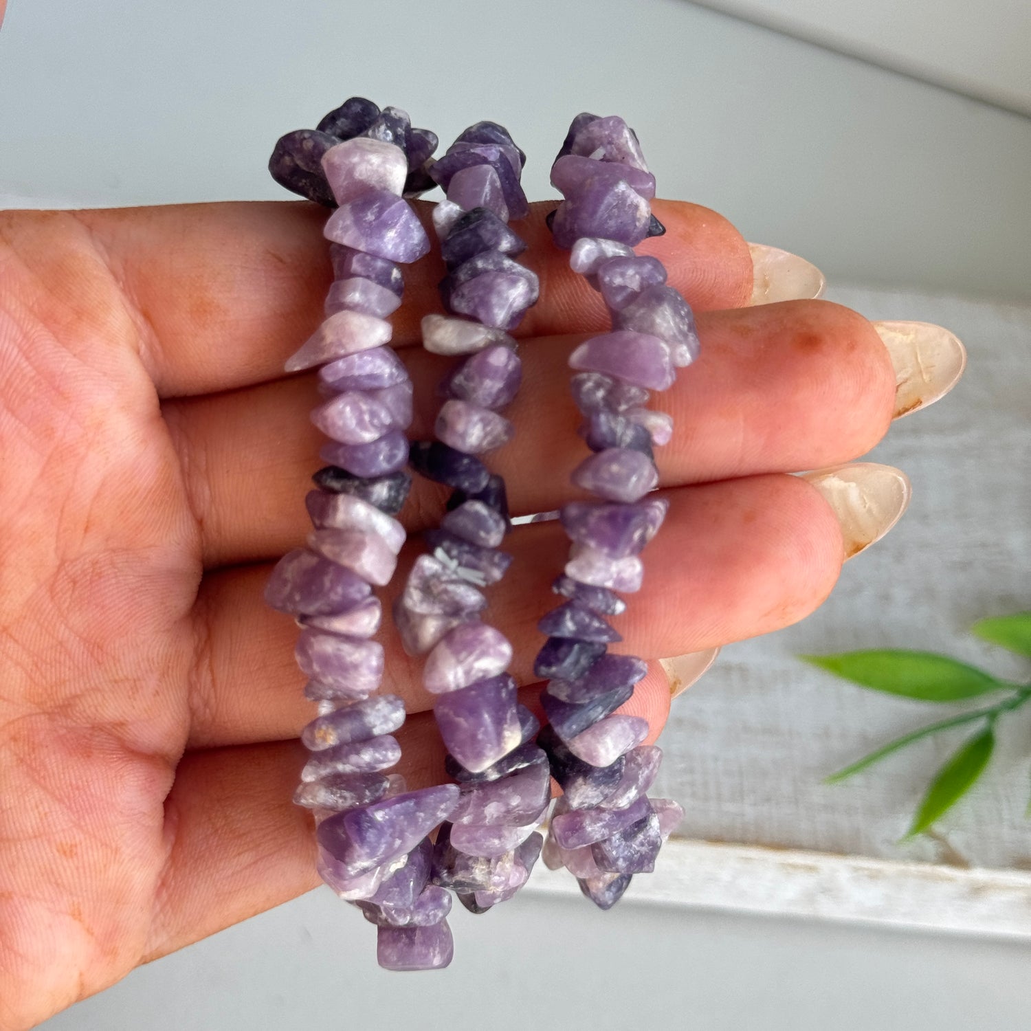 Lepidolite Chip Bracelet