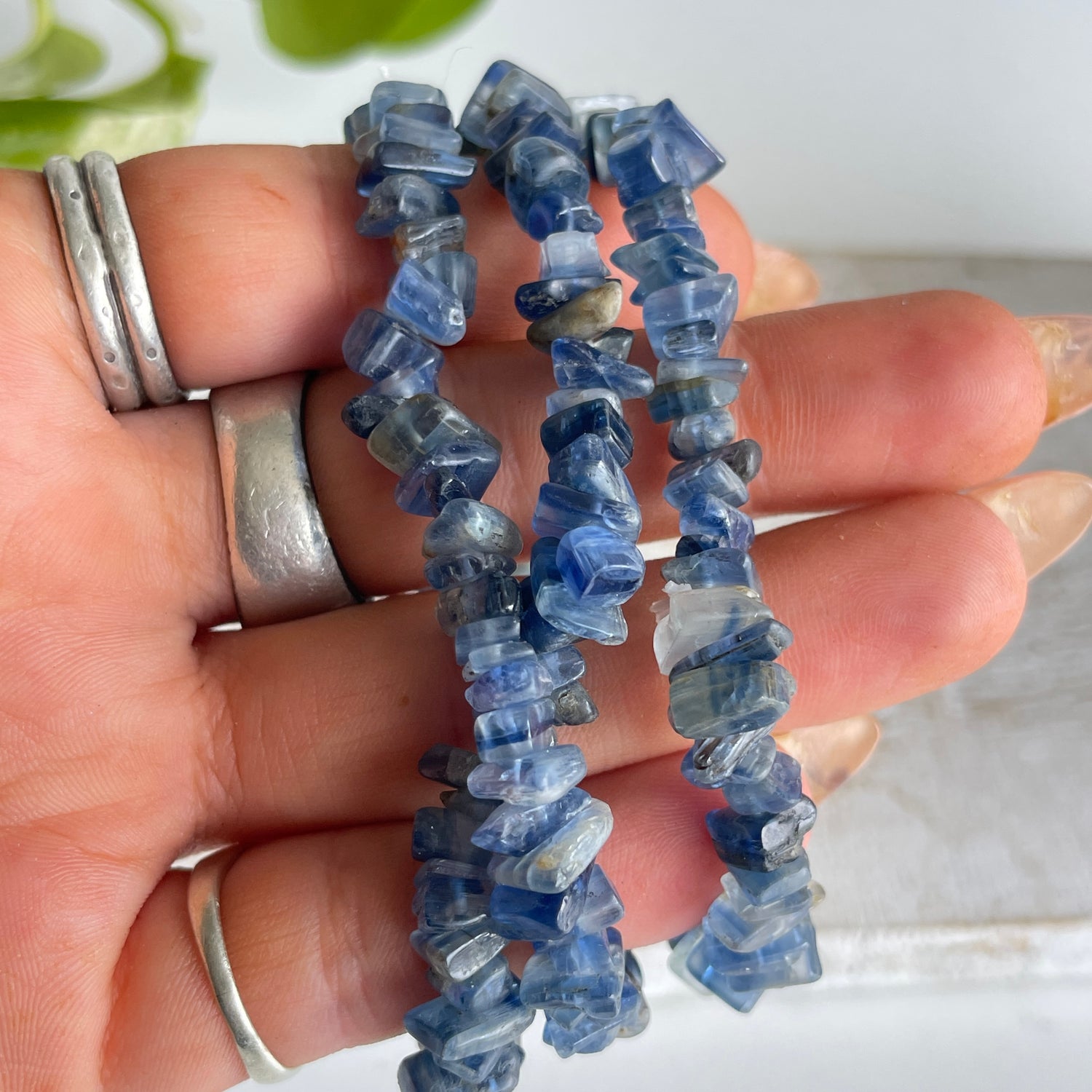 Blue Kyanite Chip Bracelet