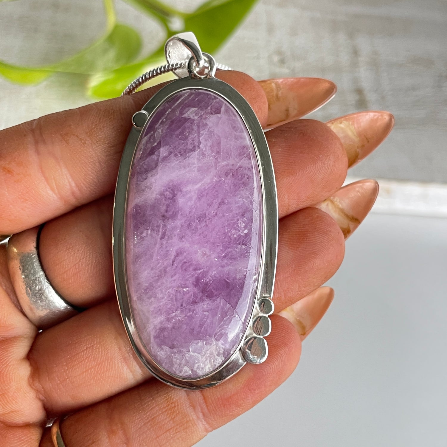 Kunzite Oval Pendant