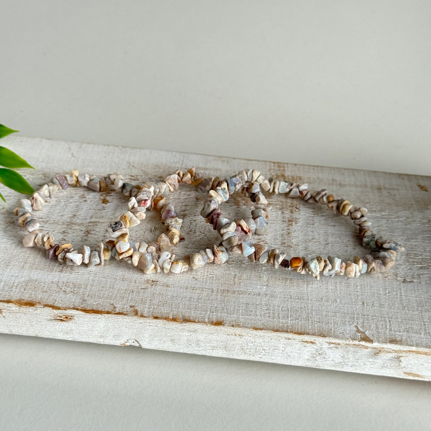 Cream Opal Chip Bracelet