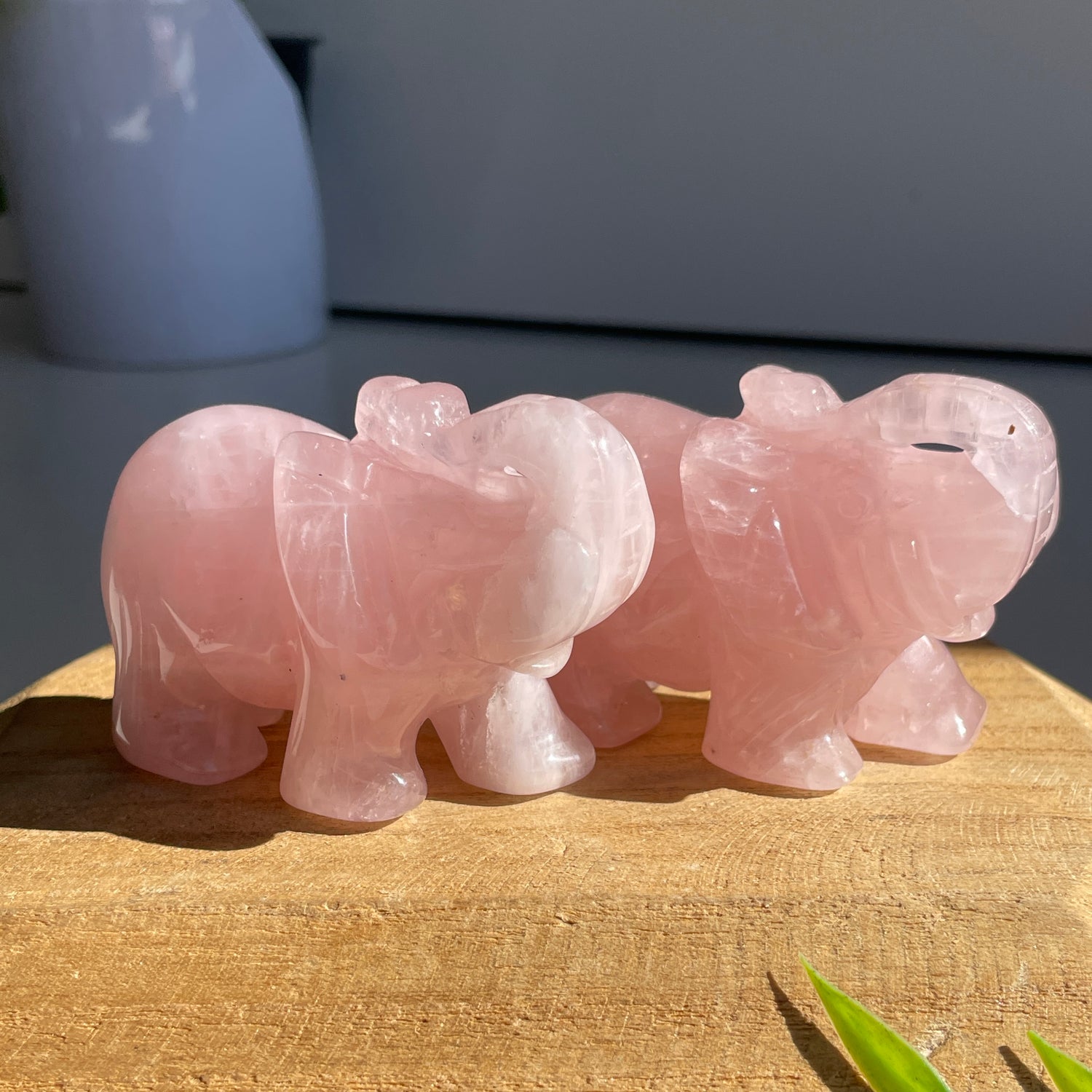 Rose Quartz Elephant