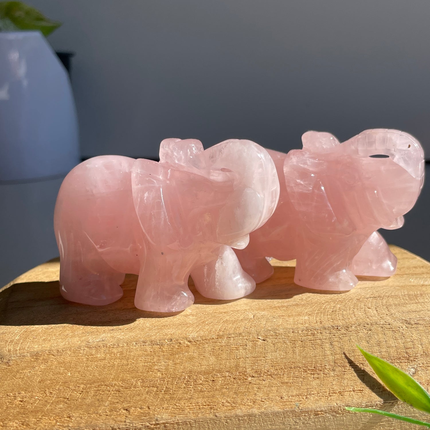 Rose Quartz Elephant