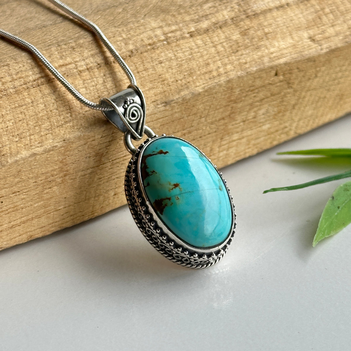 Turquoise Oval Pendant