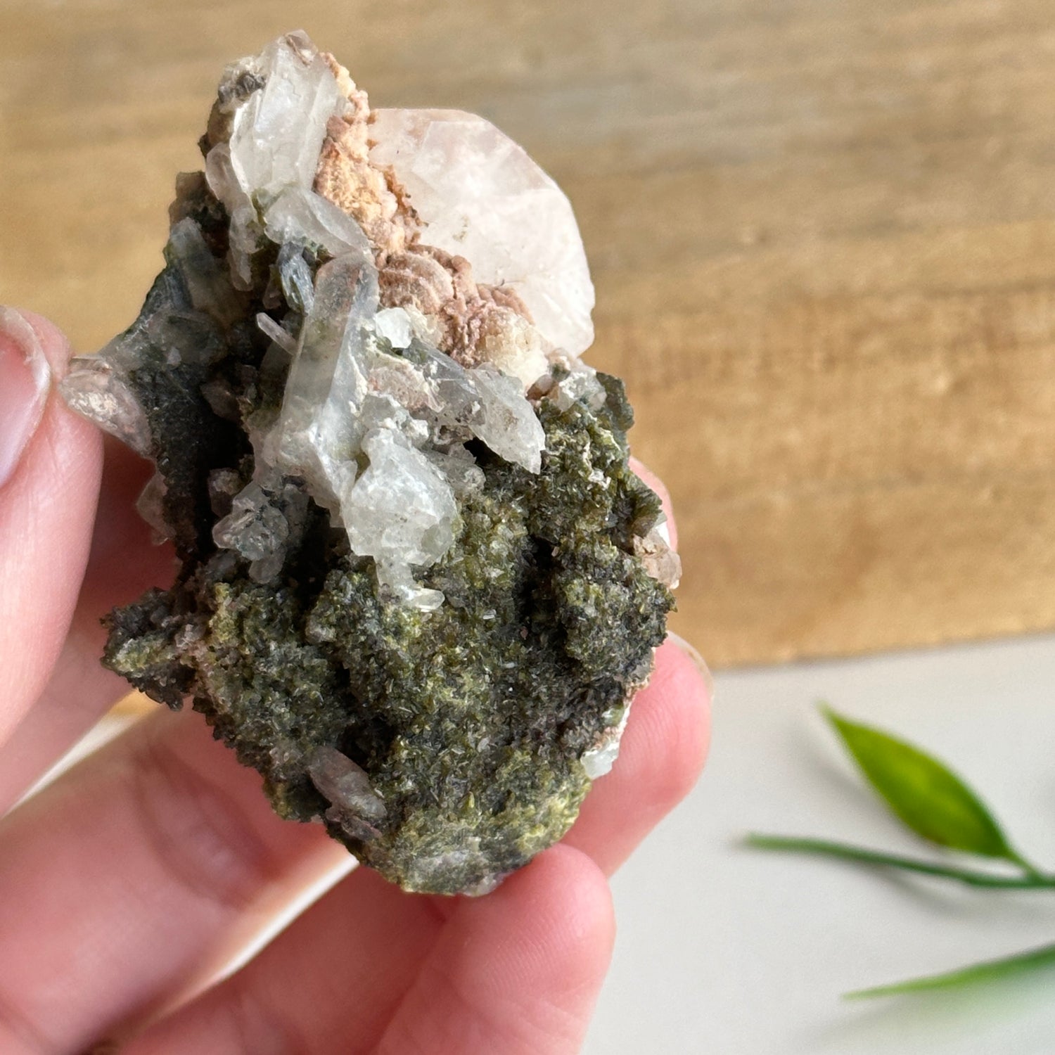 Epidote & Quartz Cluster 52g