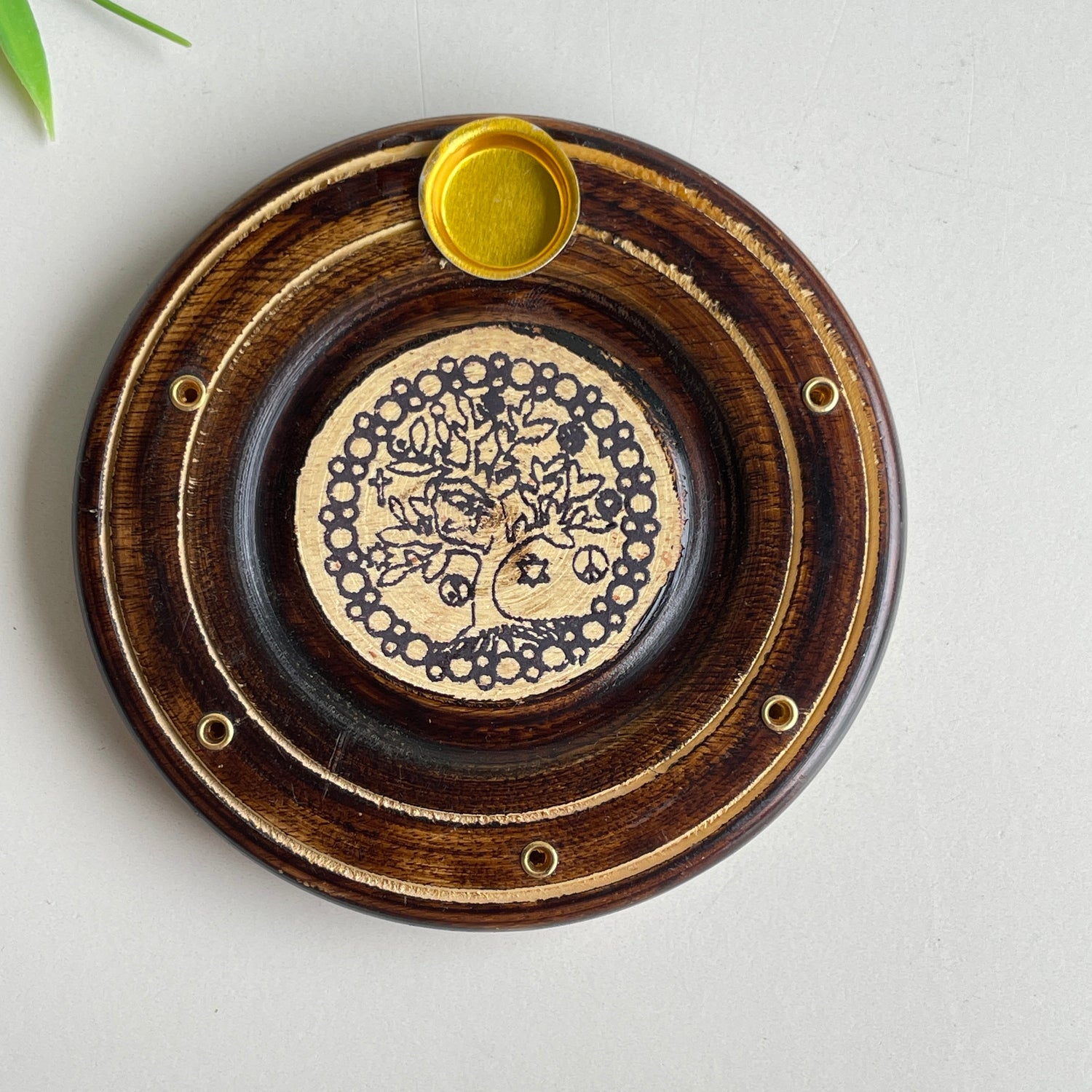 Tree Of Life Wooden Incense Holder W2305