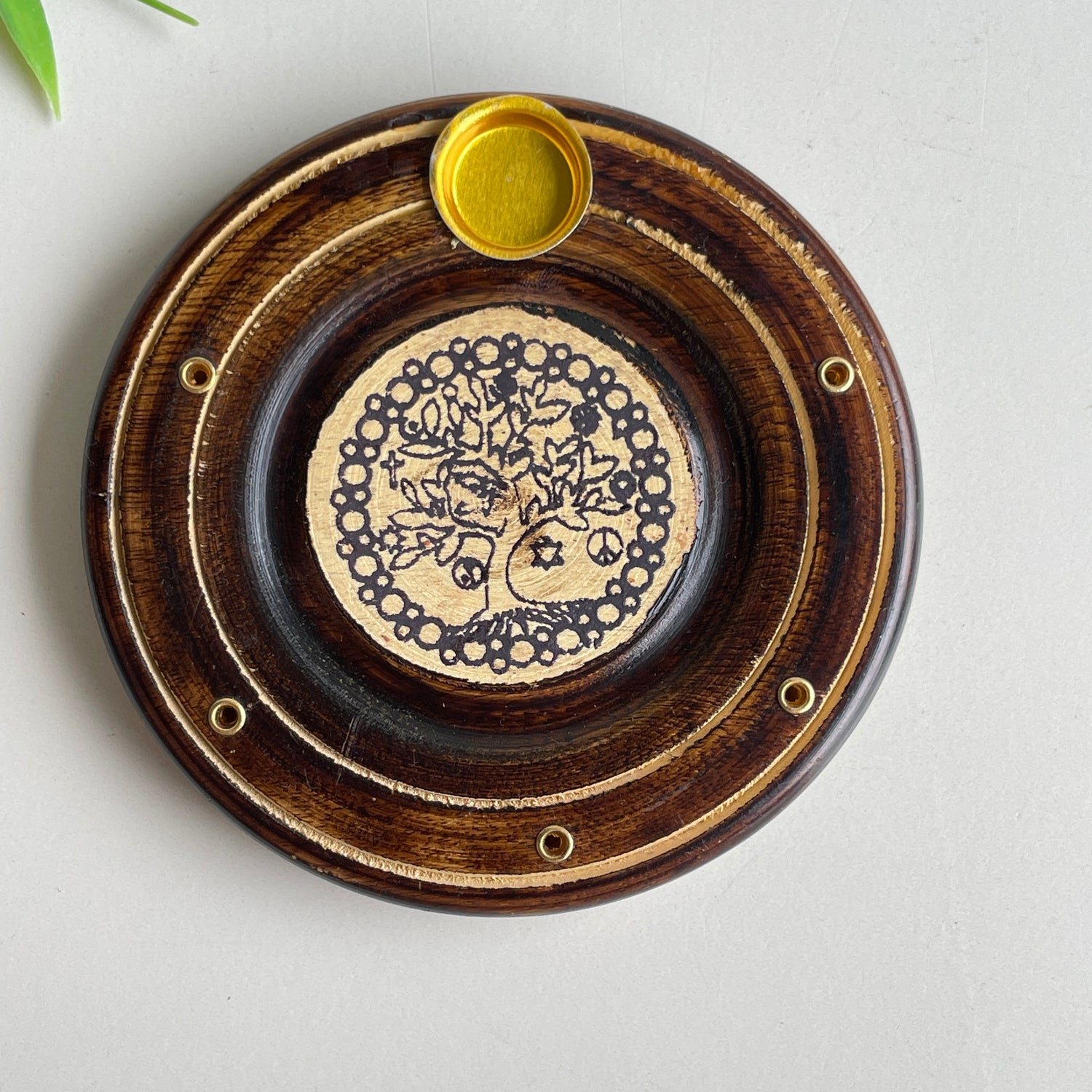 Tree Of Life Wooden Incense Holder W2305