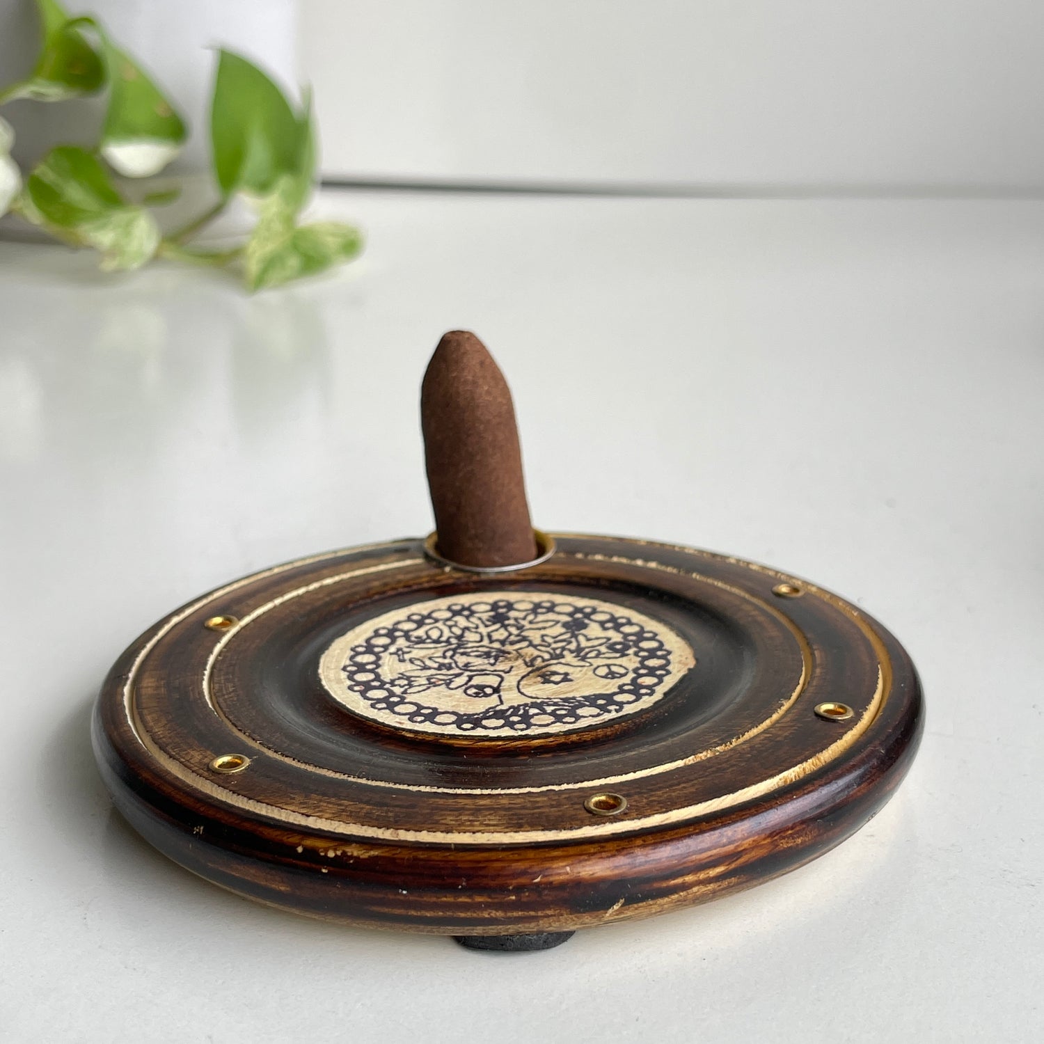 Tree Of Life Wooden Incense Holder W2305