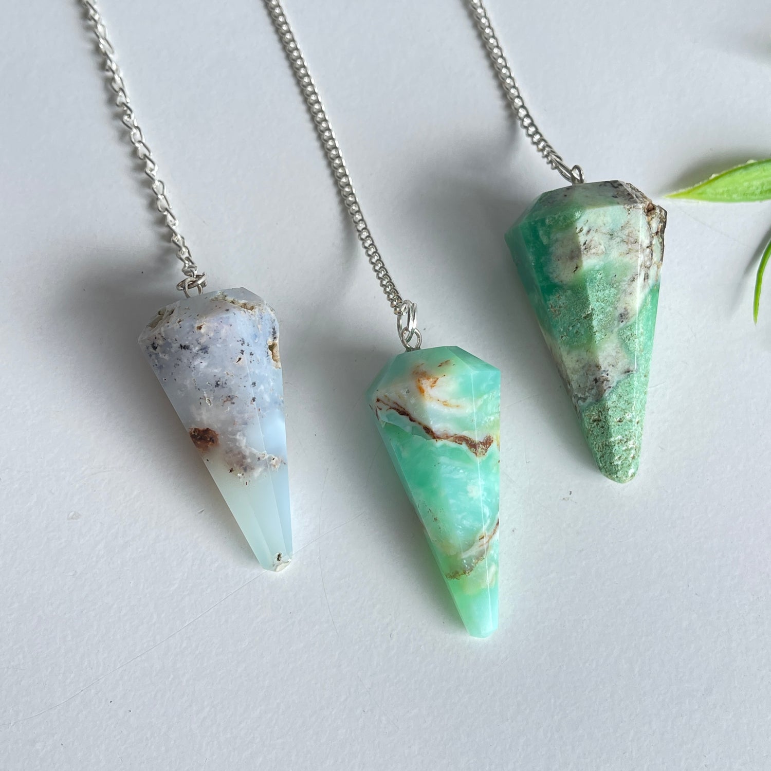 Chrysoprase Faceted Pendulum