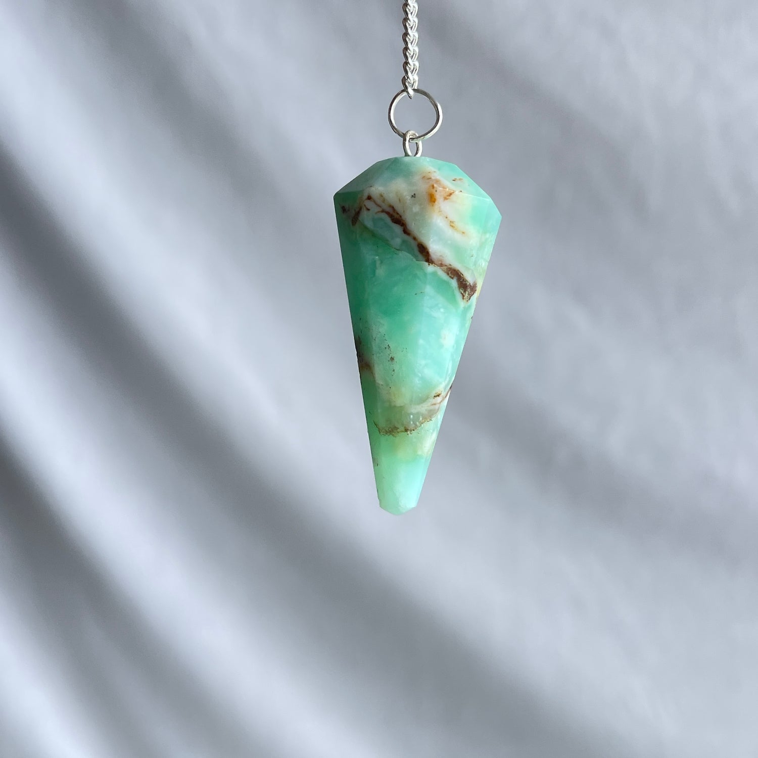 Chrysoprase Faceted Pendulum