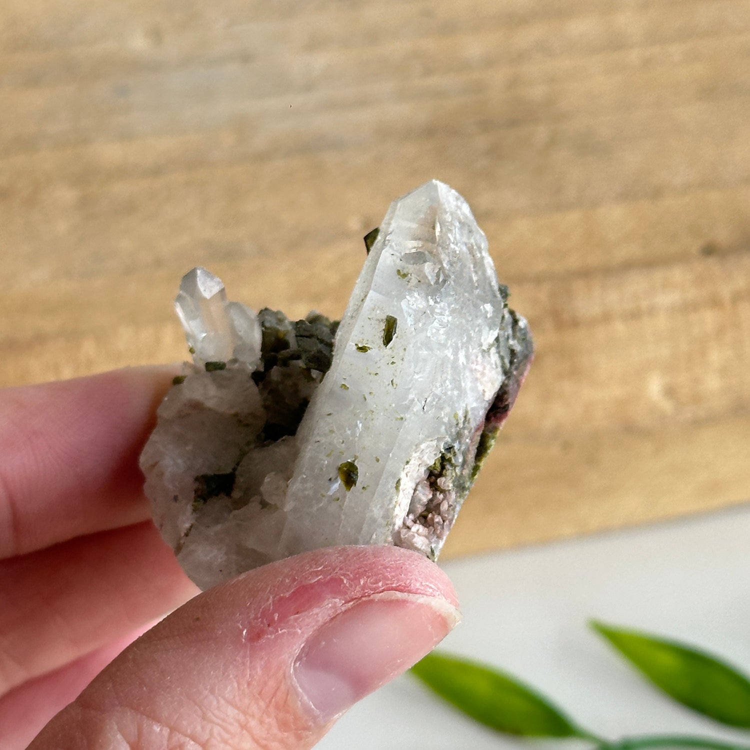 Epidote & Quartz Cluster 26g