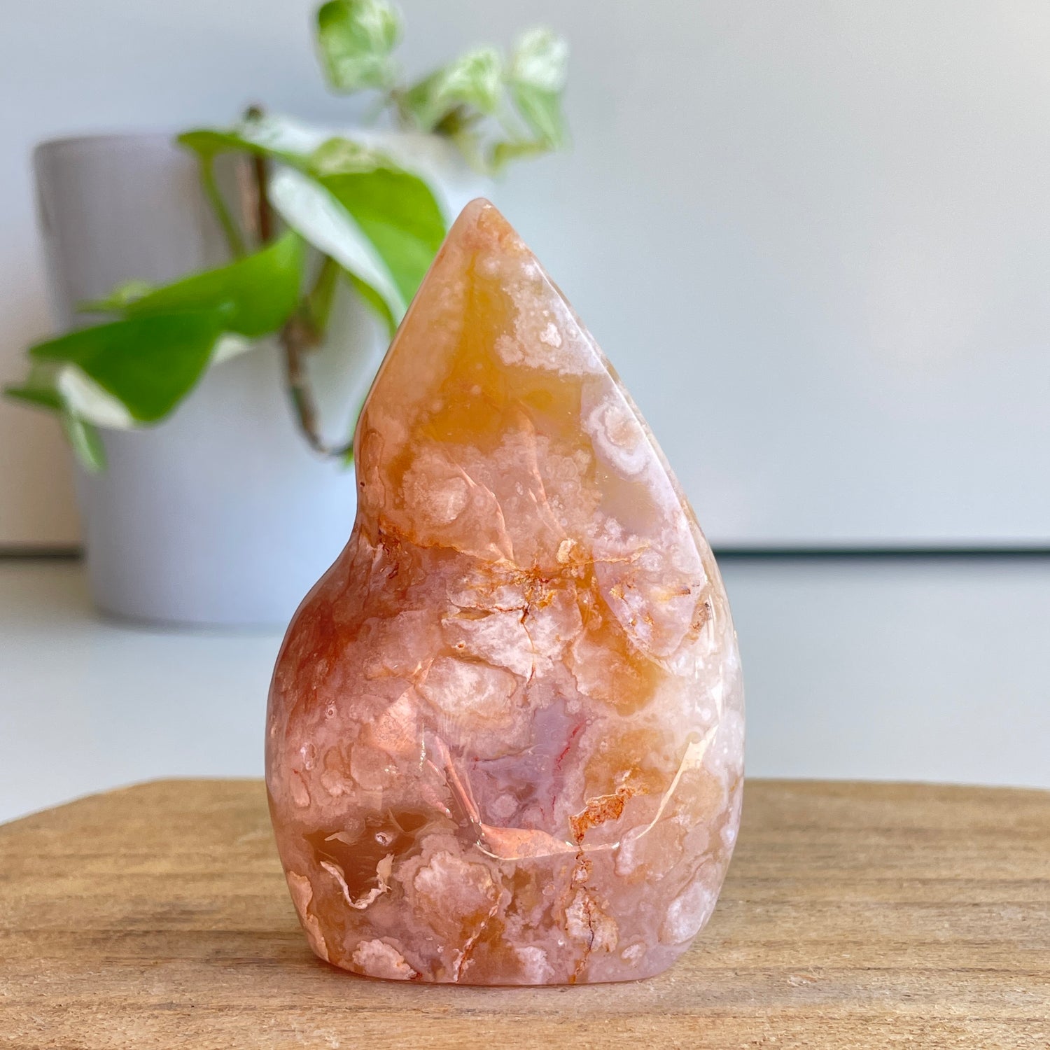 Flower Agate Flame 7.4cm