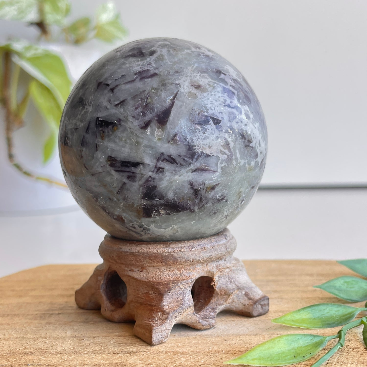 Lepidolite & Aquamarine Sphere 5.9cm