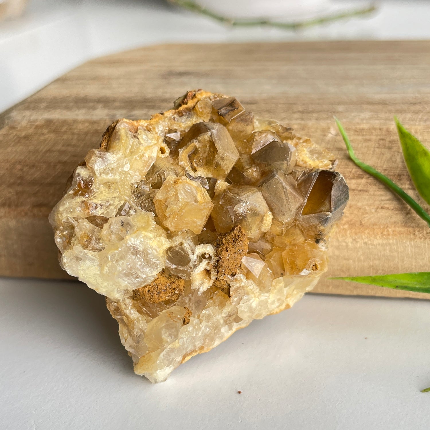 Limonite Quartz Cluster 56g