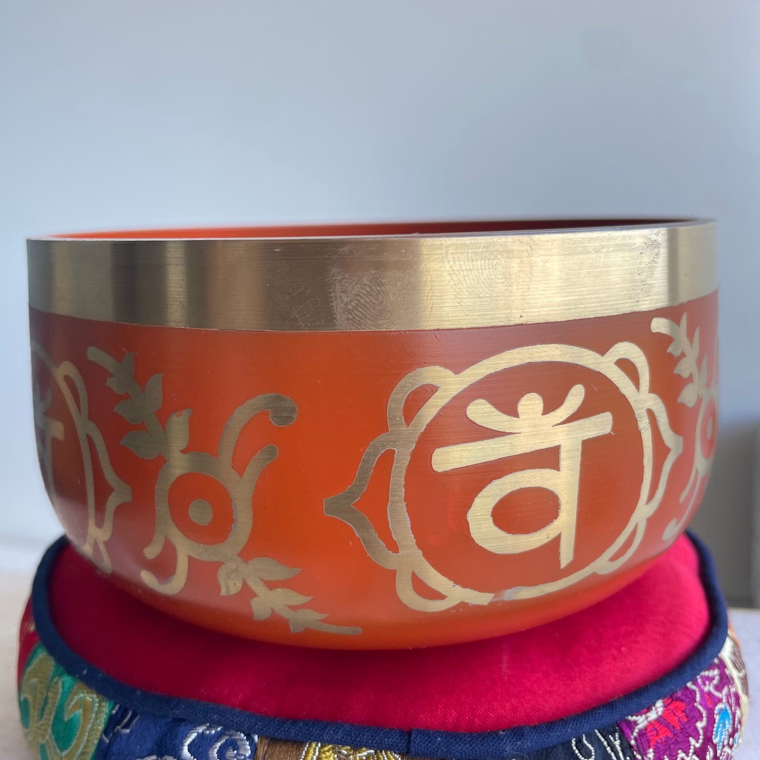 Orange Sacral Chakra Singing Bowl BS378 12.5cm