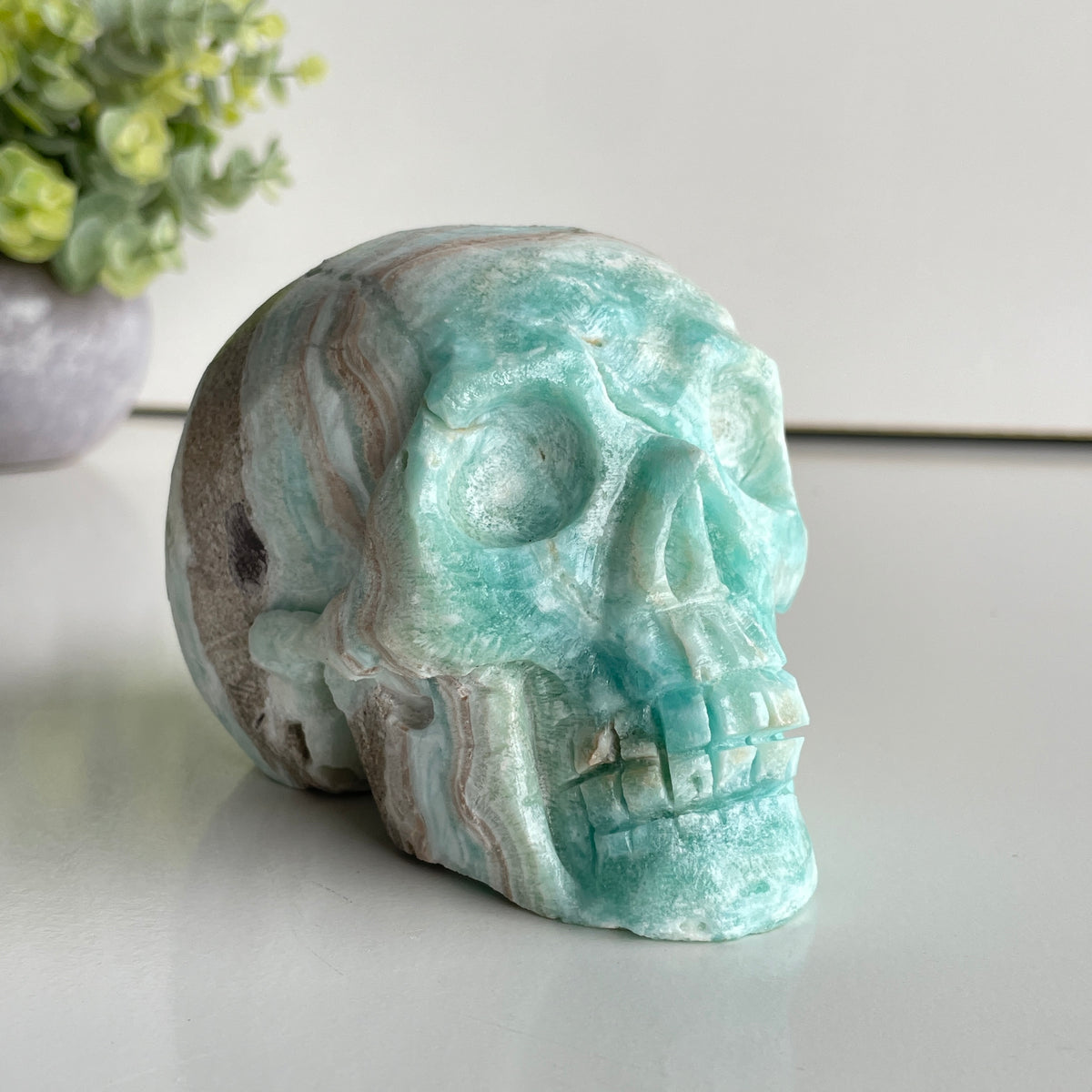 Aragonite Skull 10.7cm