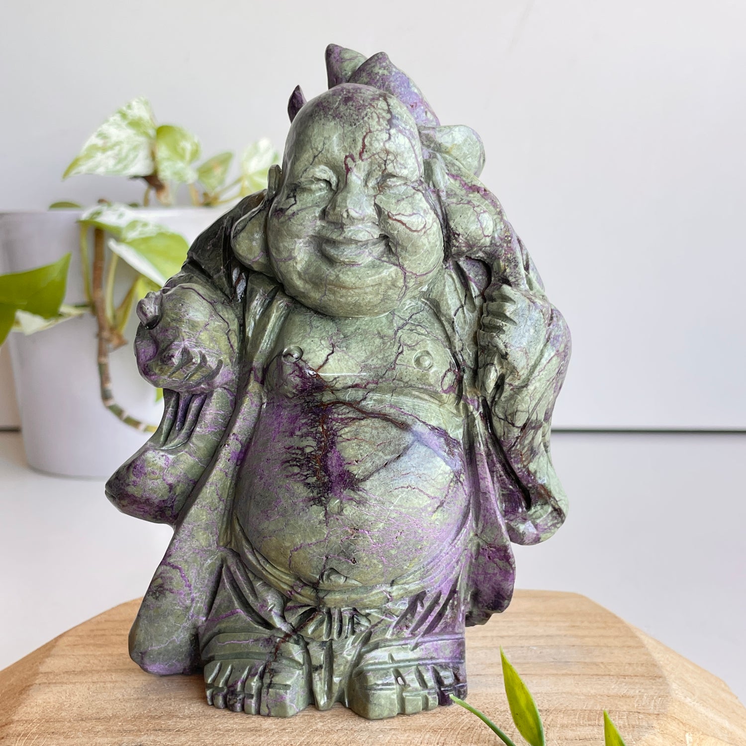 Stichtite & Serpentine ( Atlantisite ) Buddha