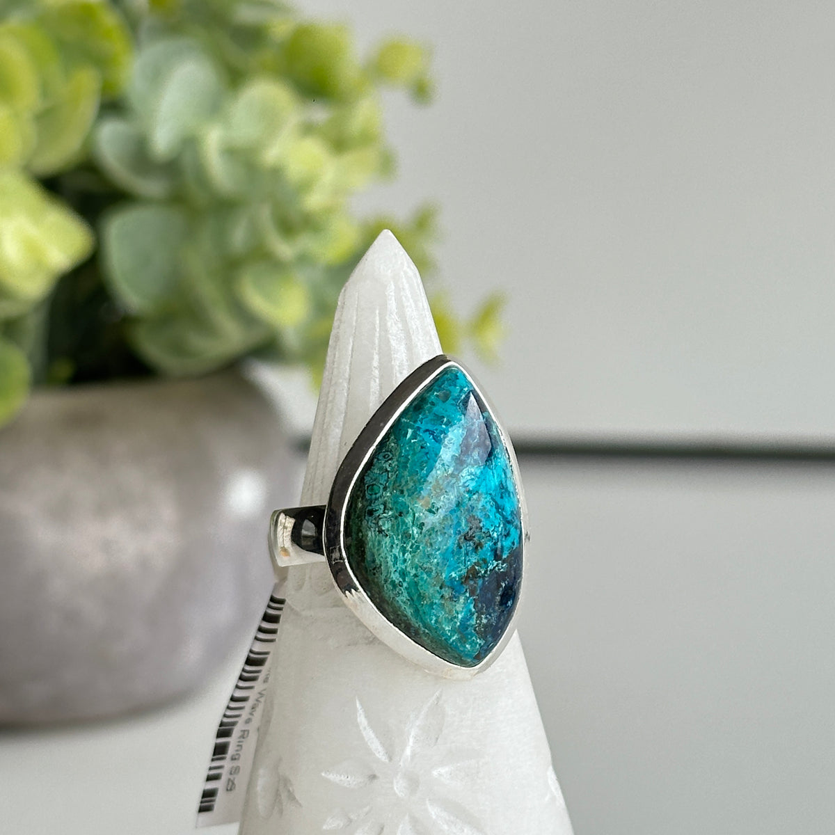 Shattuckite Wave Ring Sz9