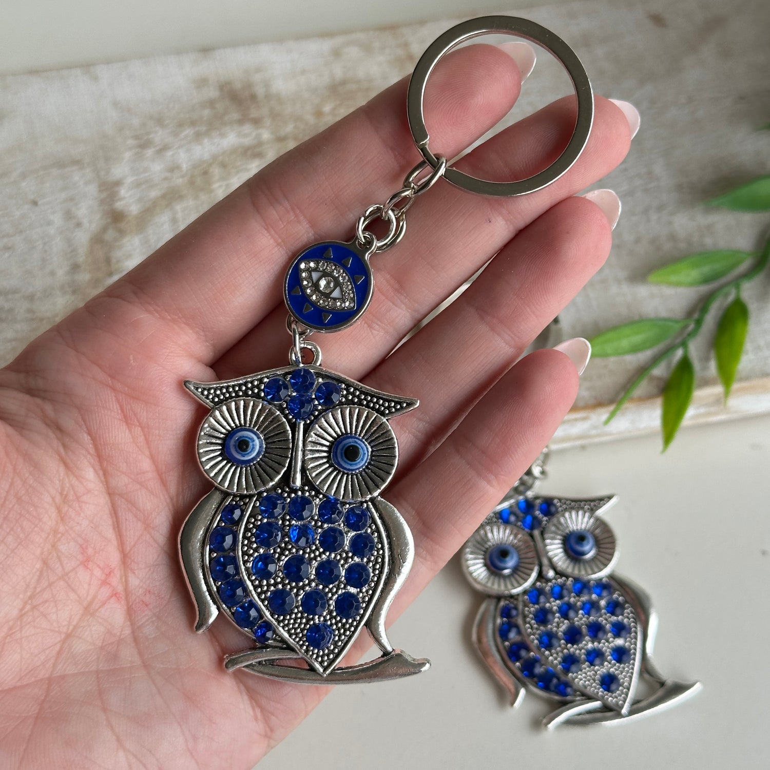 Owl Evil Eye Keychain