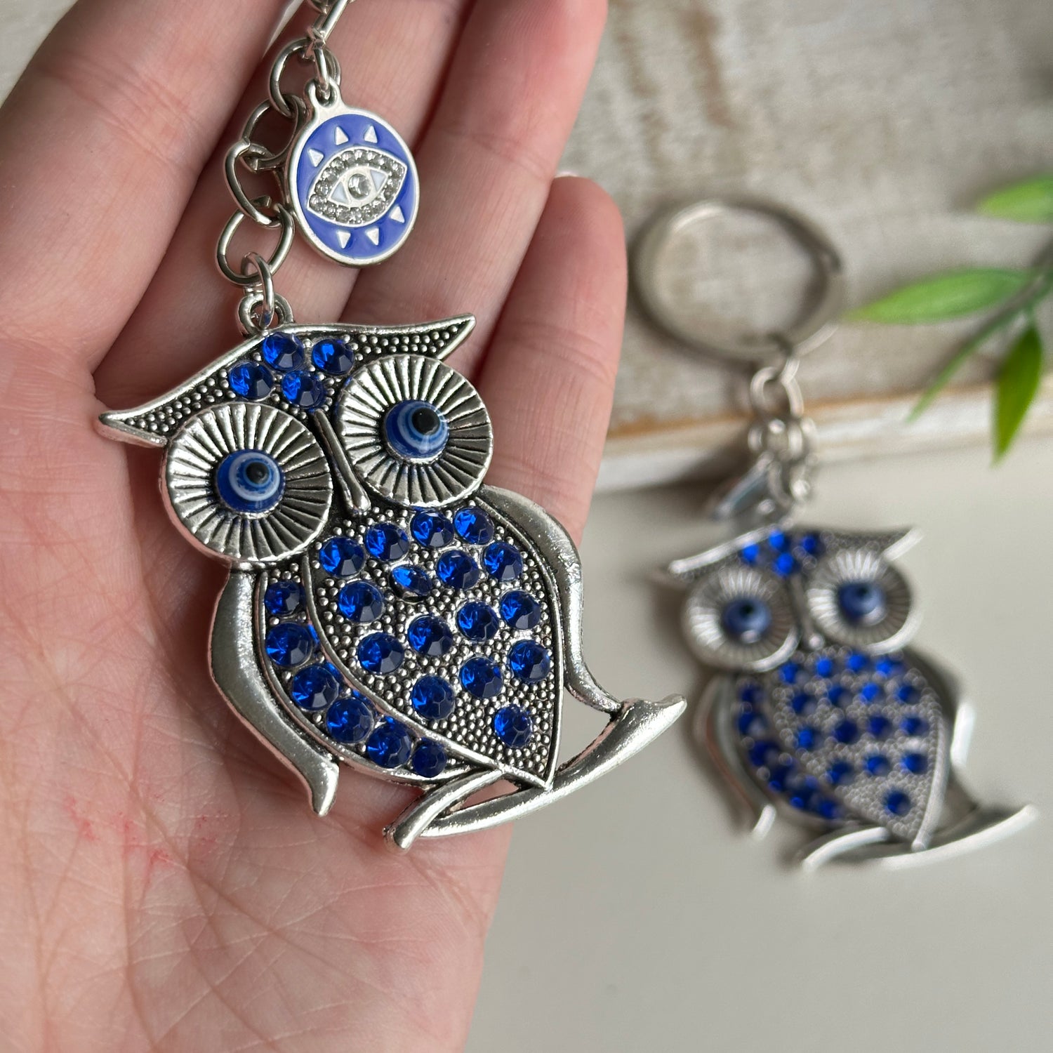 Owl Evil Eye Keychain