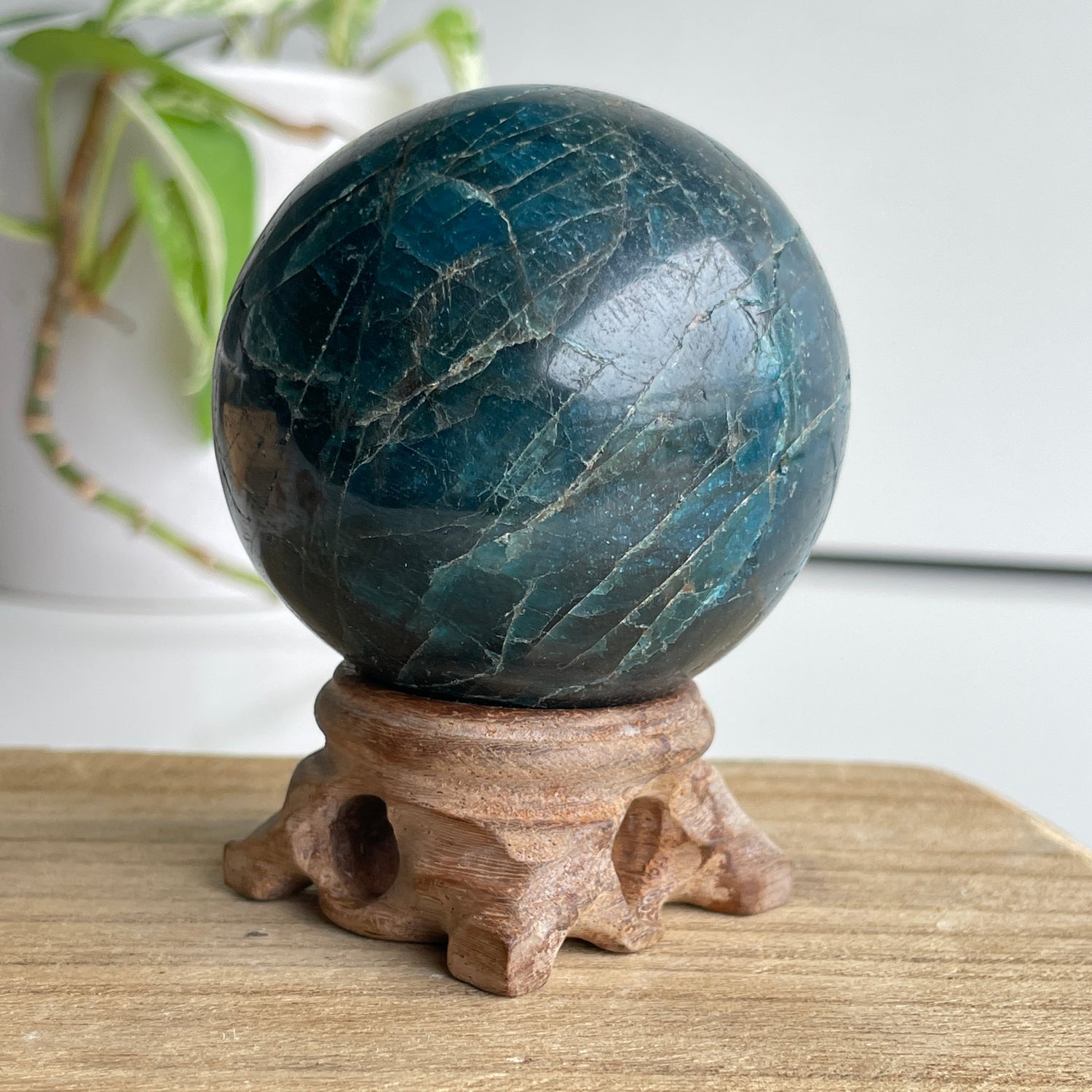 Blue Apatite Sphere 6.2cm