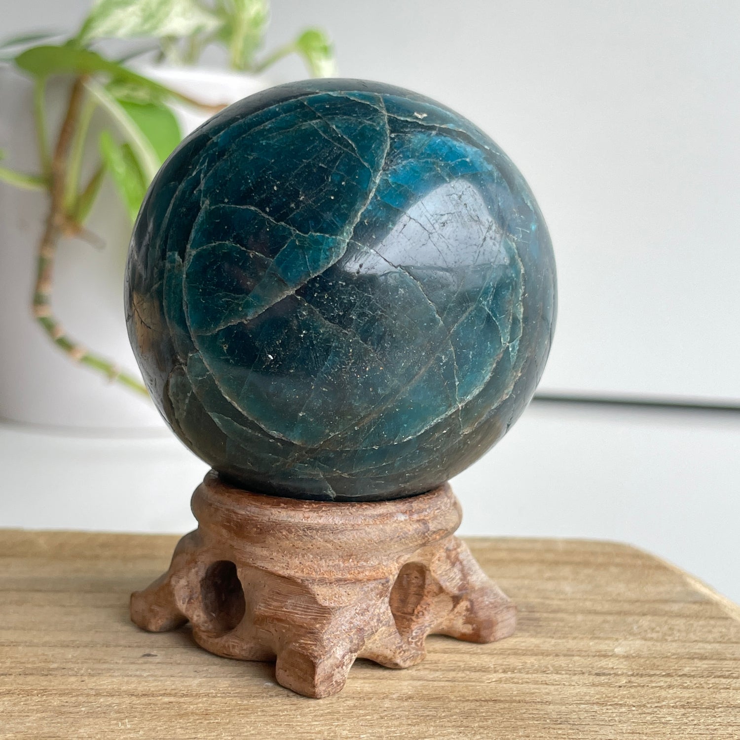 Blue Apatite Sphere 6.2cm