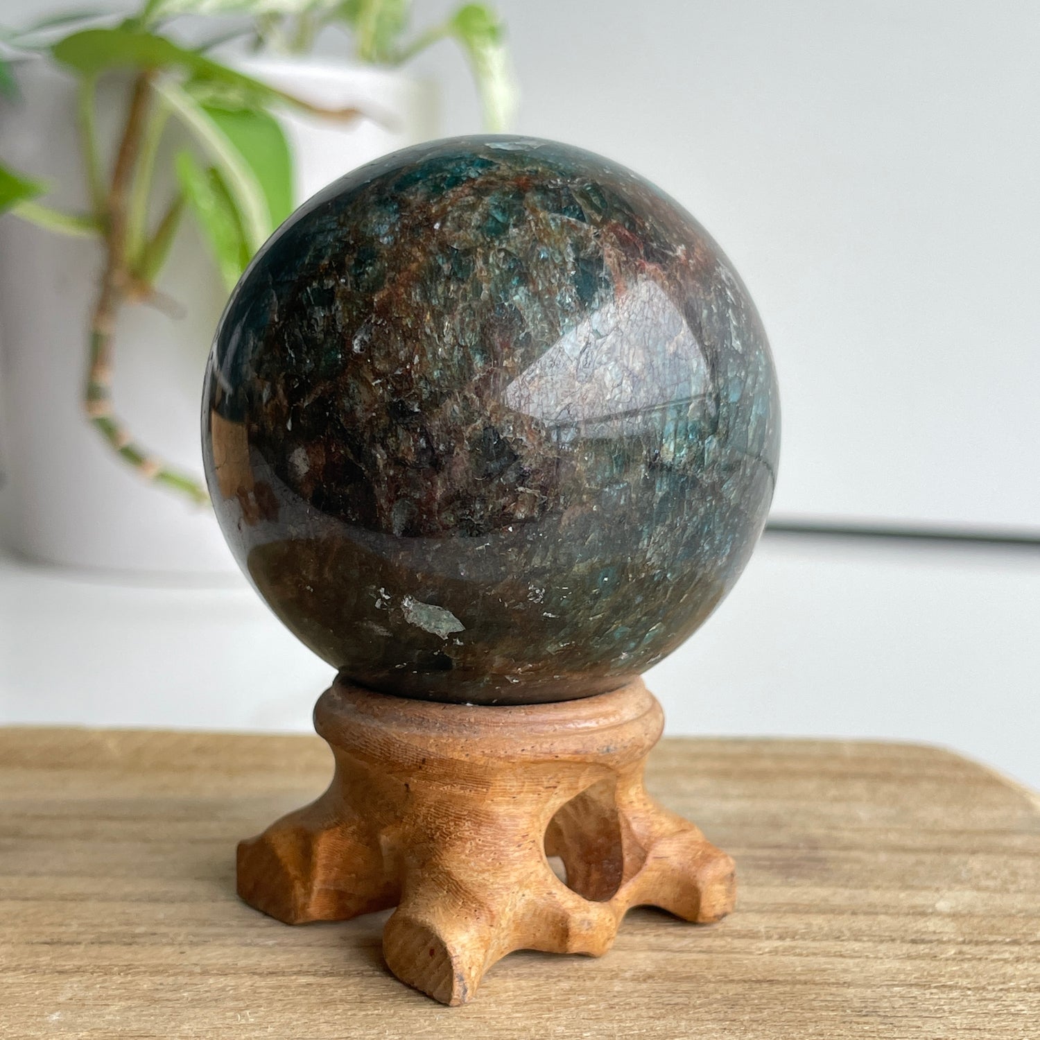 Blue Apatite Sphere 5.6cm