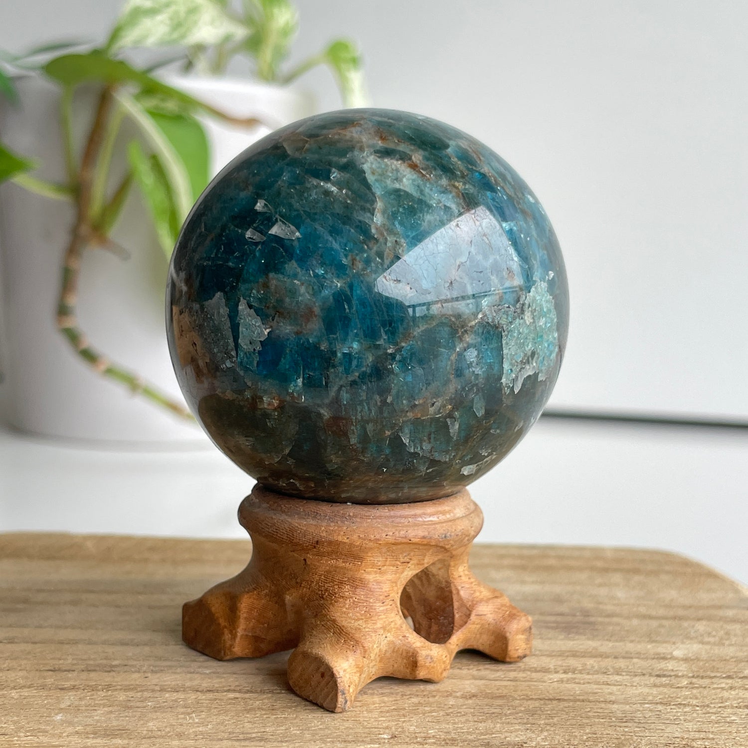 Blue Apatite Sphere 5.6cm