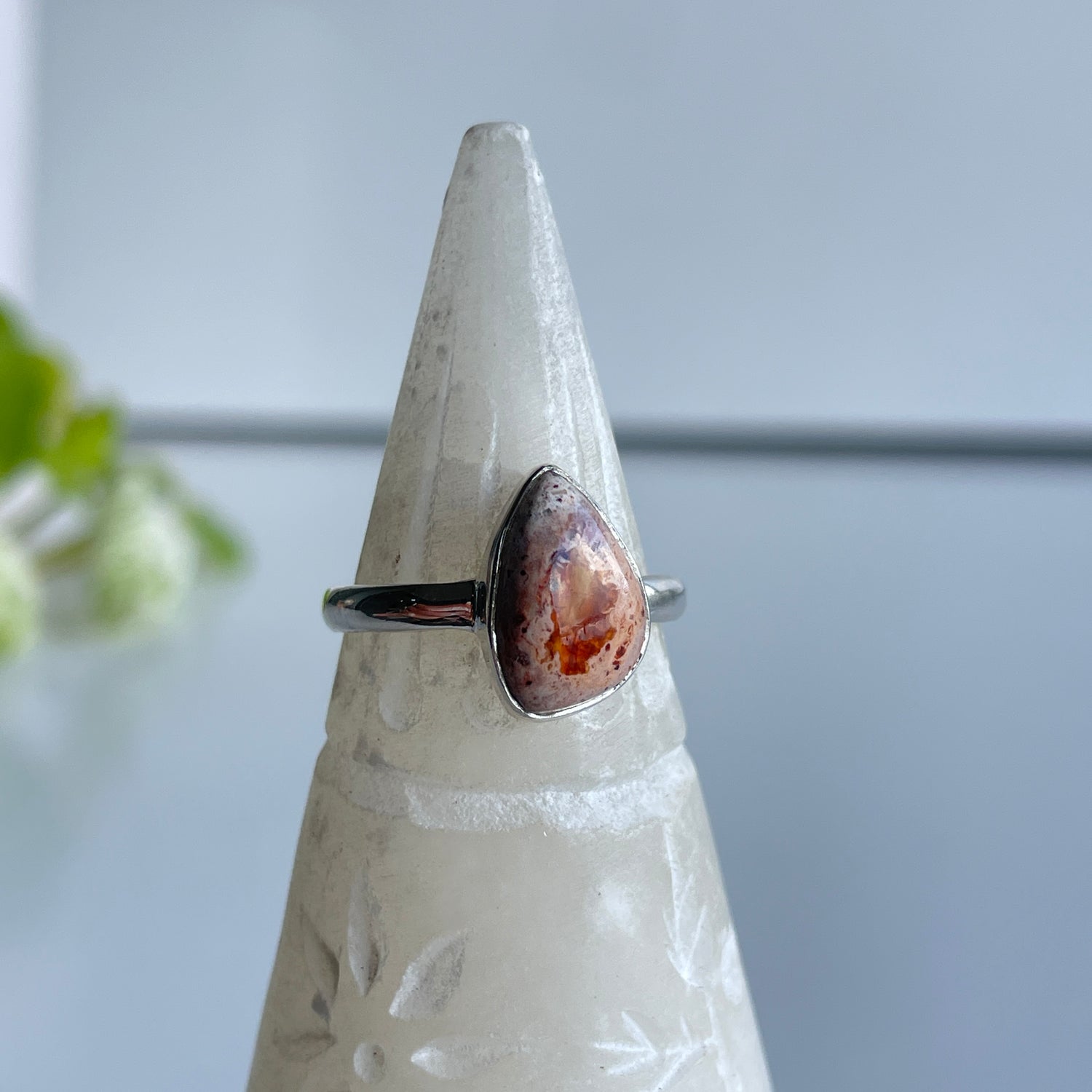 Fire Opal Ring Sz8 001