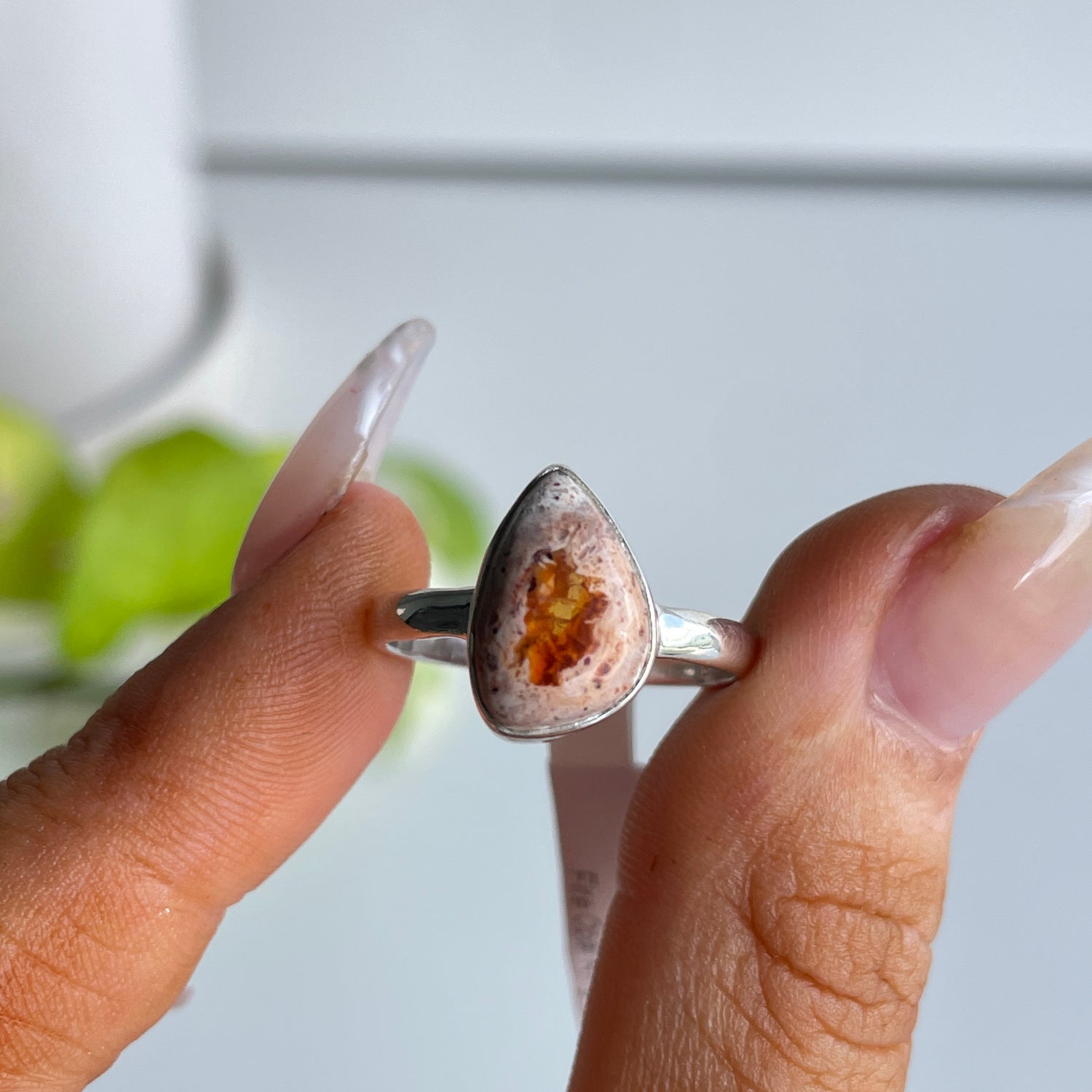 Fire Opal Ring Sz8 001