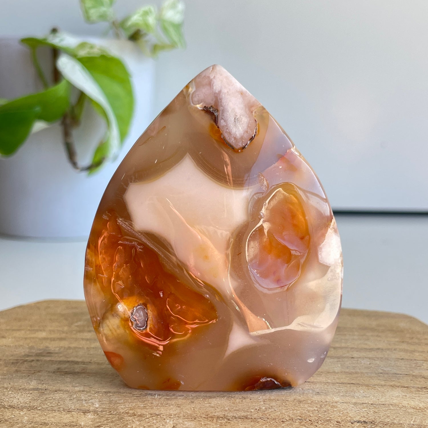 Flower Agate Flame 7.9cm
