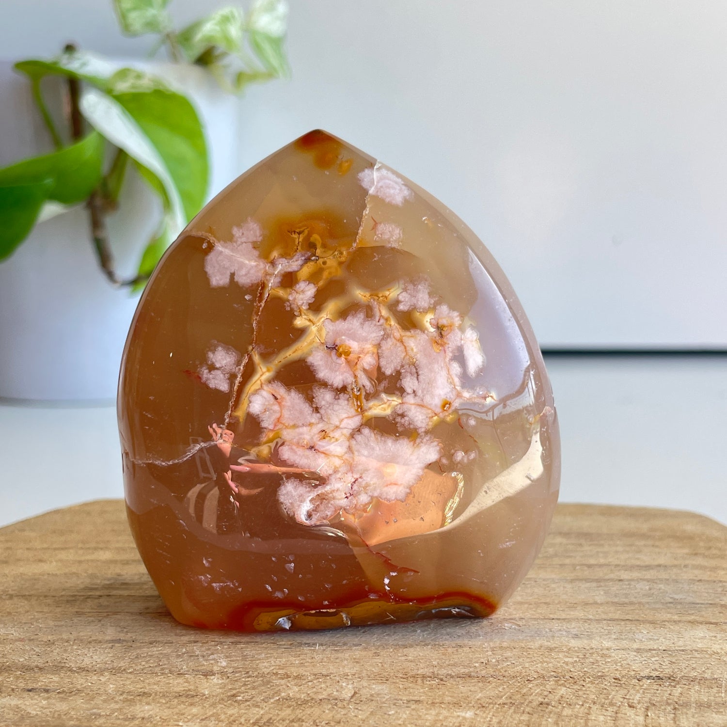 Flower Agate Flame 7.6cm