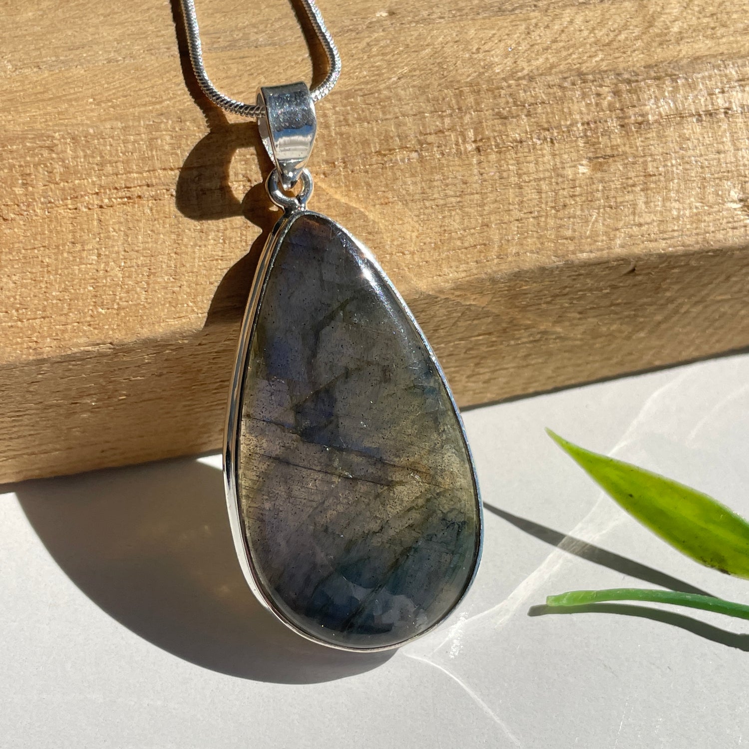 Labradorite Teardrop Pendant