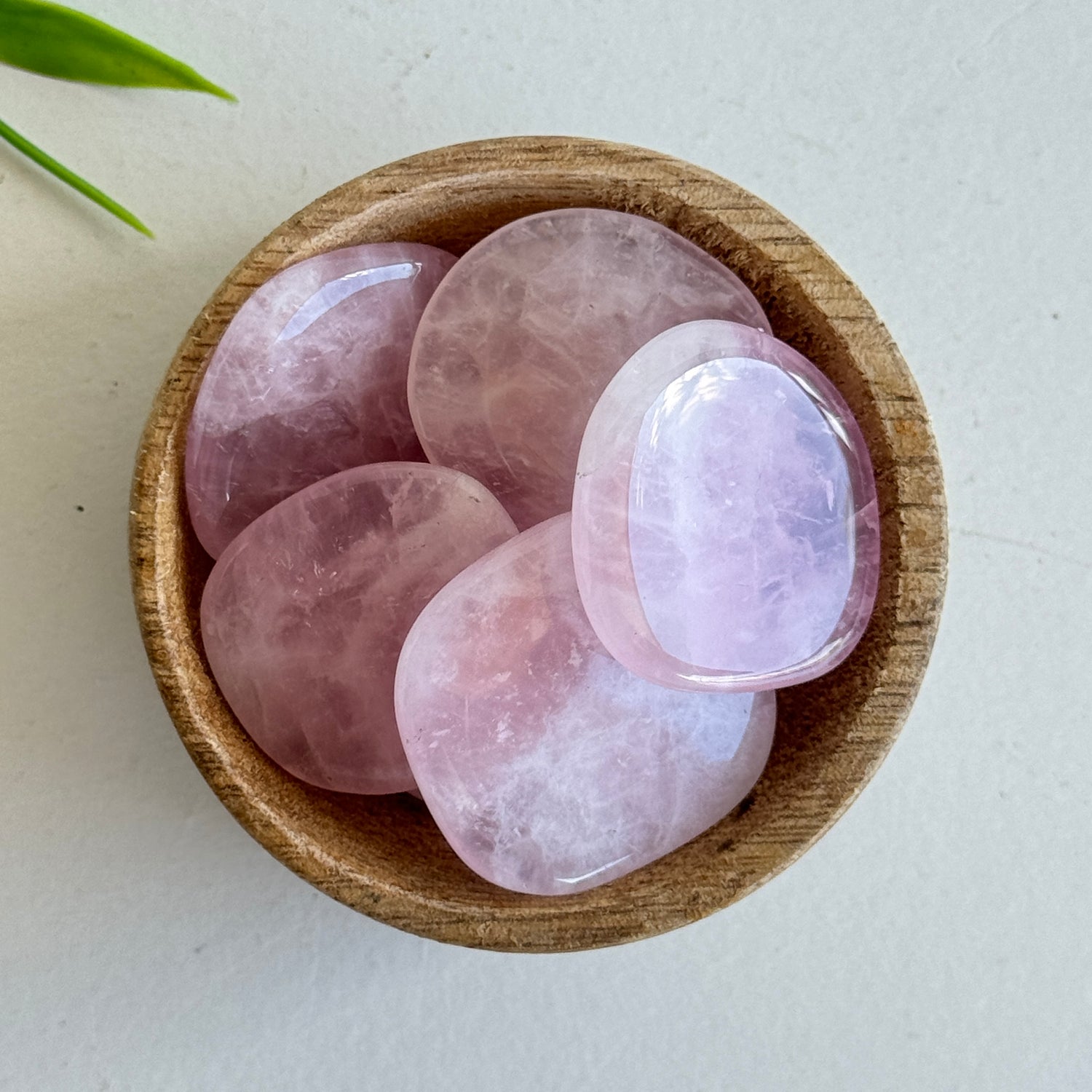 Rose Quartz Flat Stone Bra Buddy