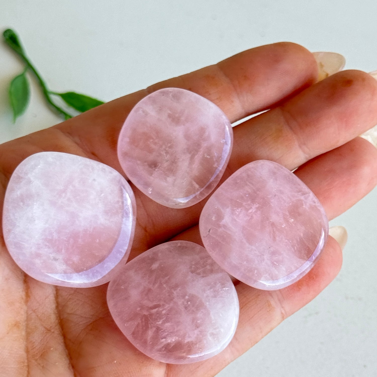 Rose Quartz Flat Stone Bra Buddy