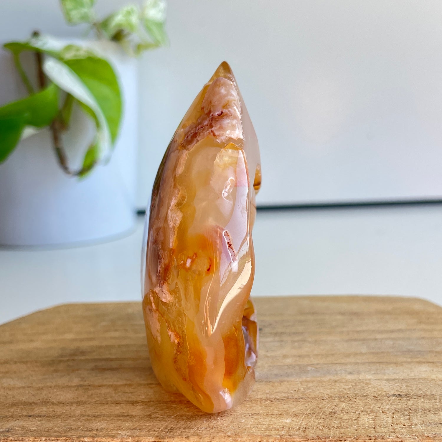 Flower Agate Flame 7.9cm