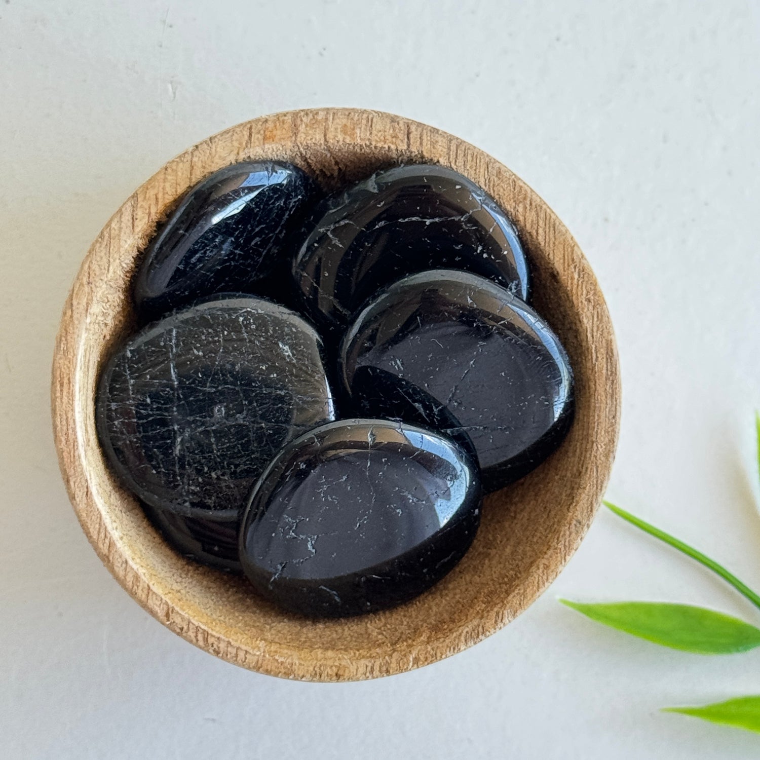 Black Tourmaline Flat Stone Bra Buddy