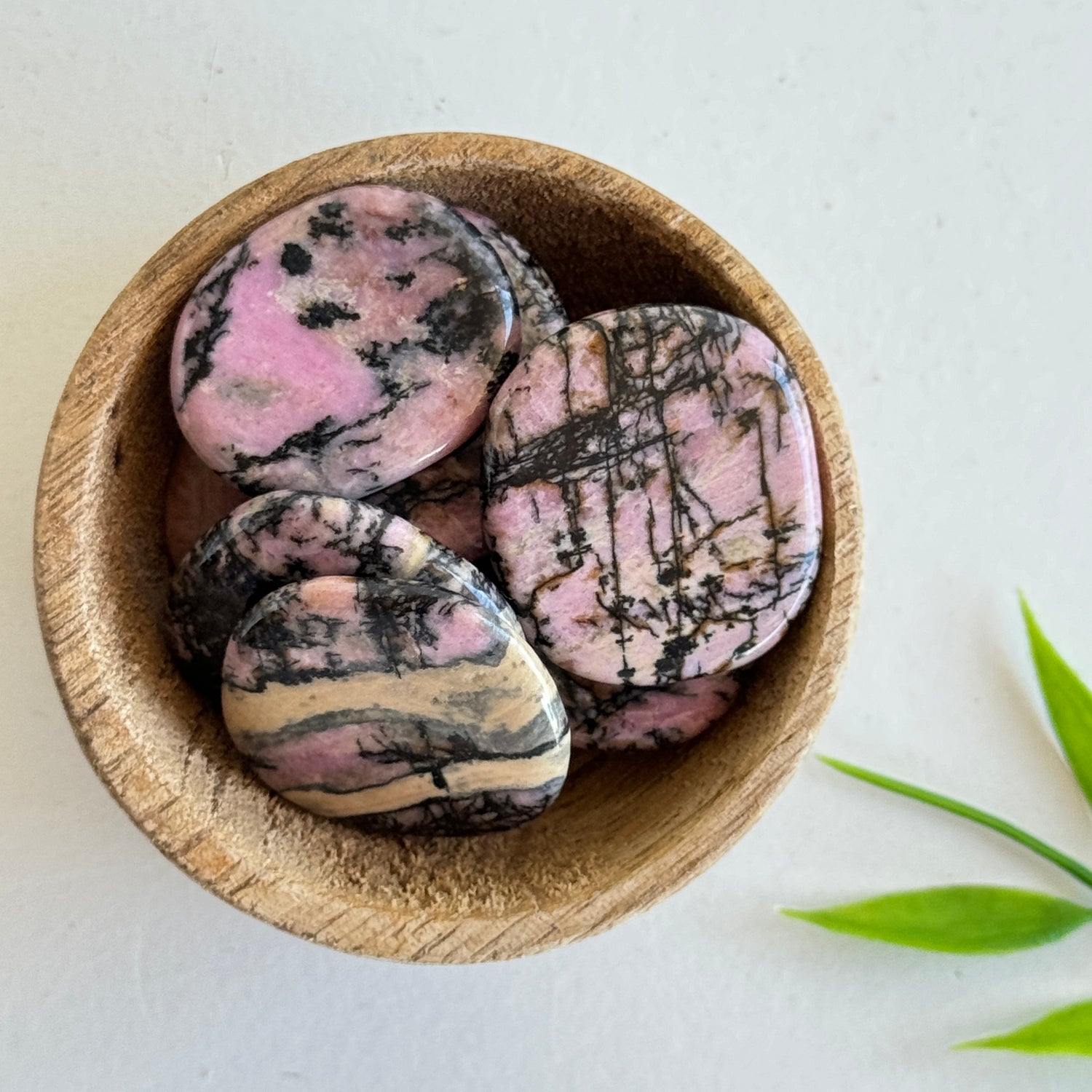 Rhodonite Flat Stone Bra Buddy