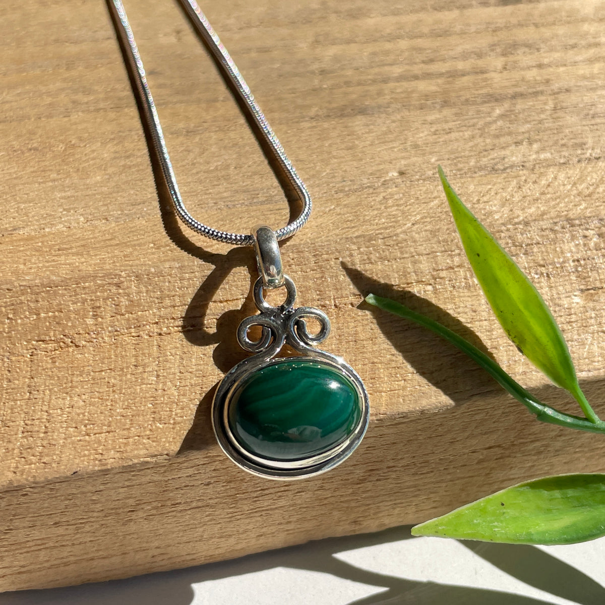 Malachite Oval Pendant