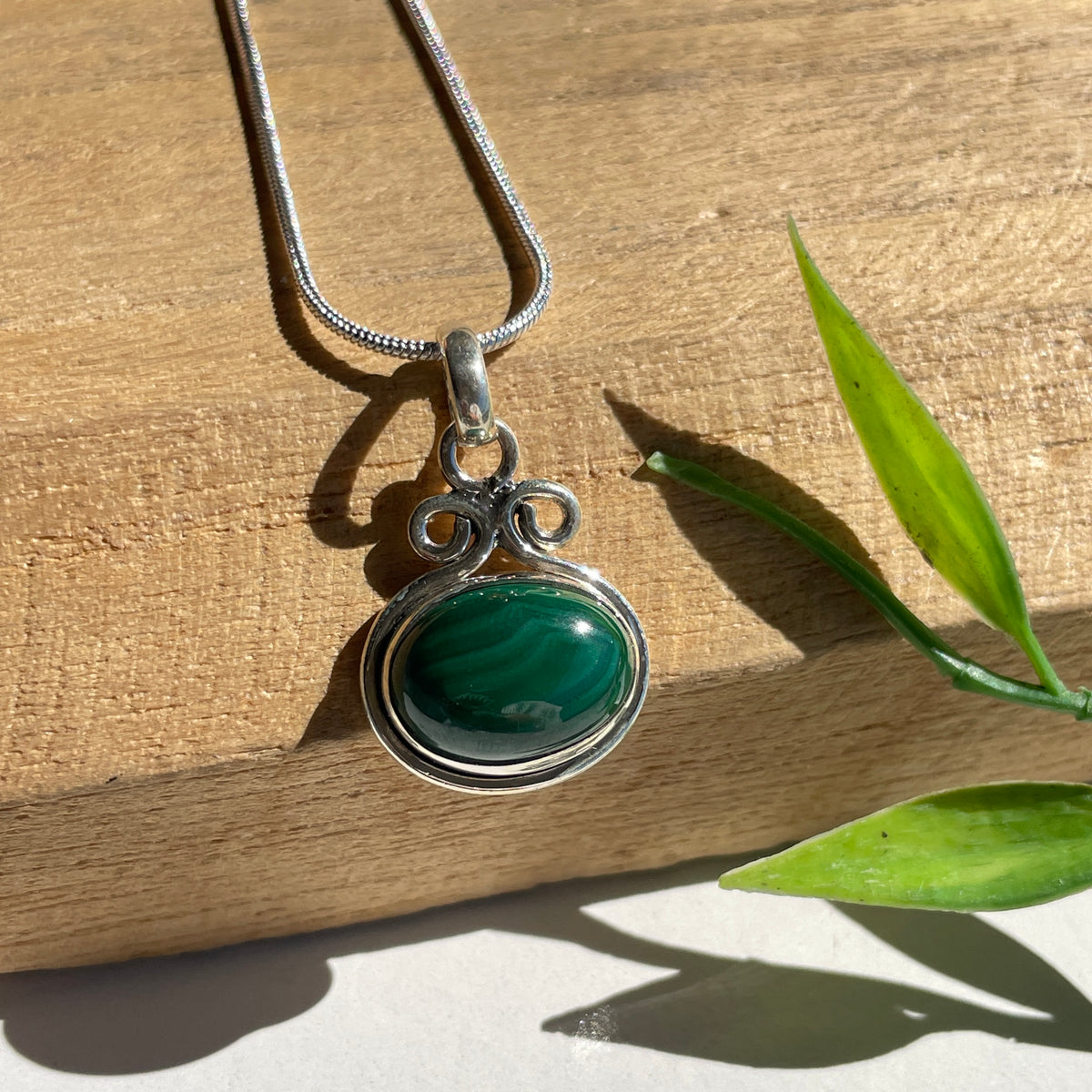 Malachite Oval Pendant