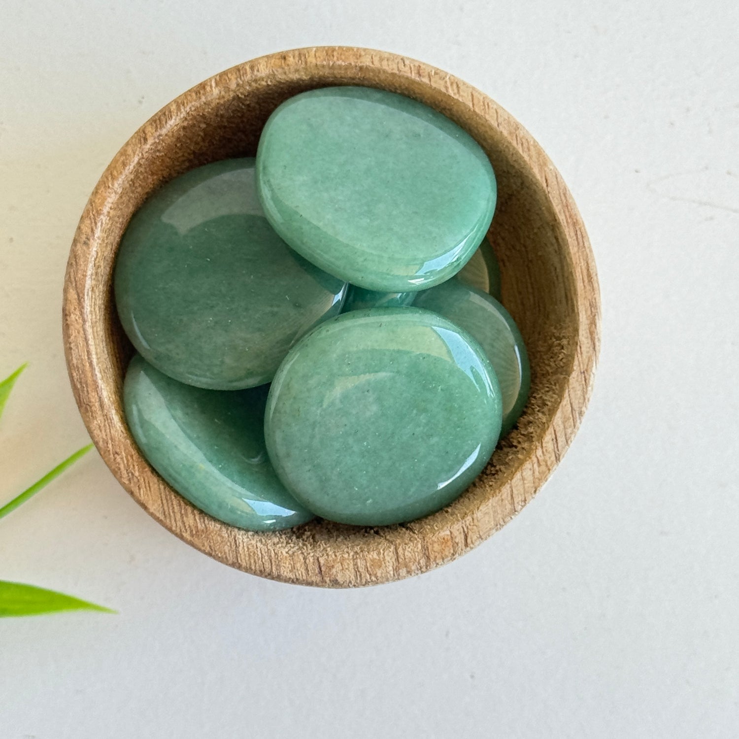 Green Aventurine Flat Stone Bra Buddy