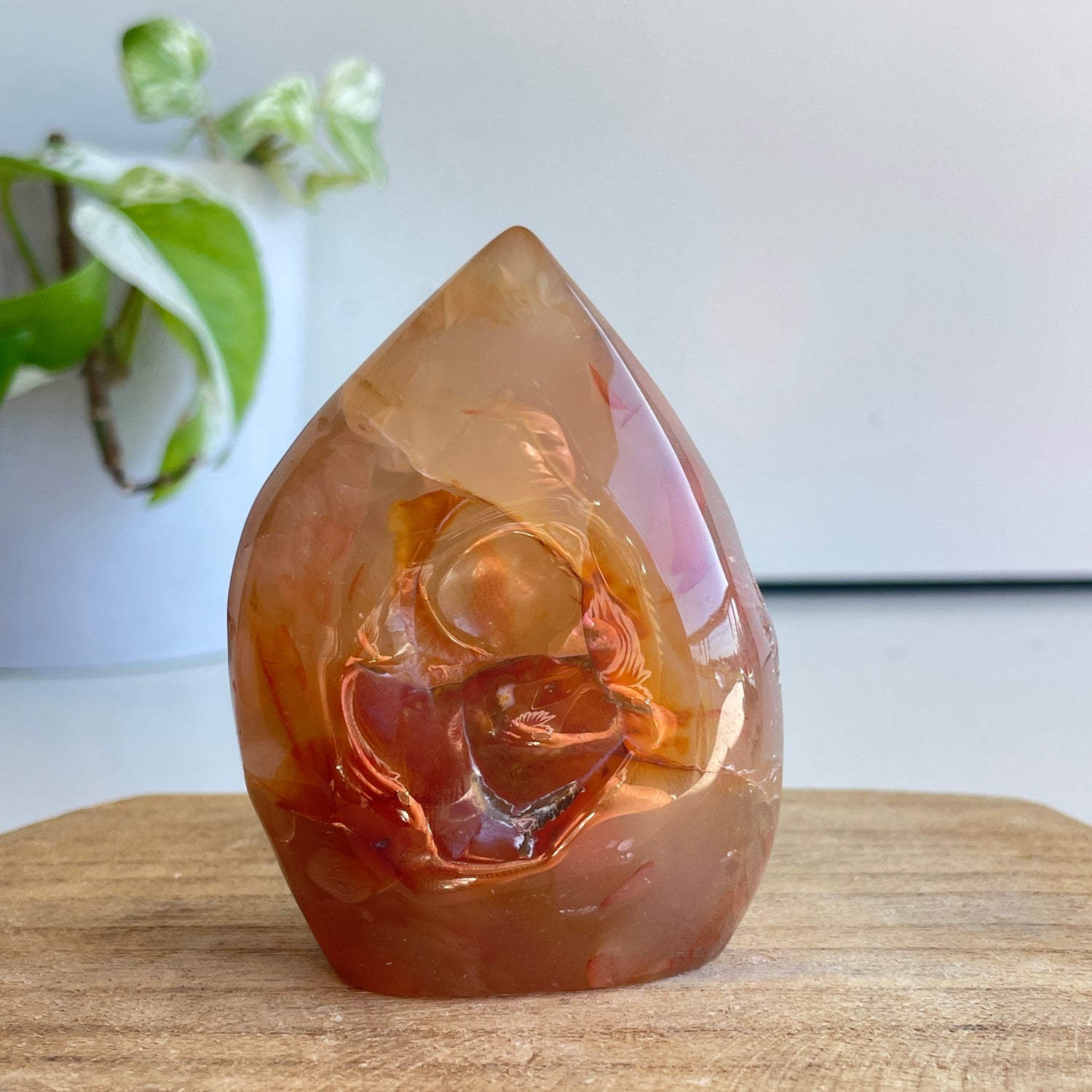 Flower Agate Flame 7.8cm