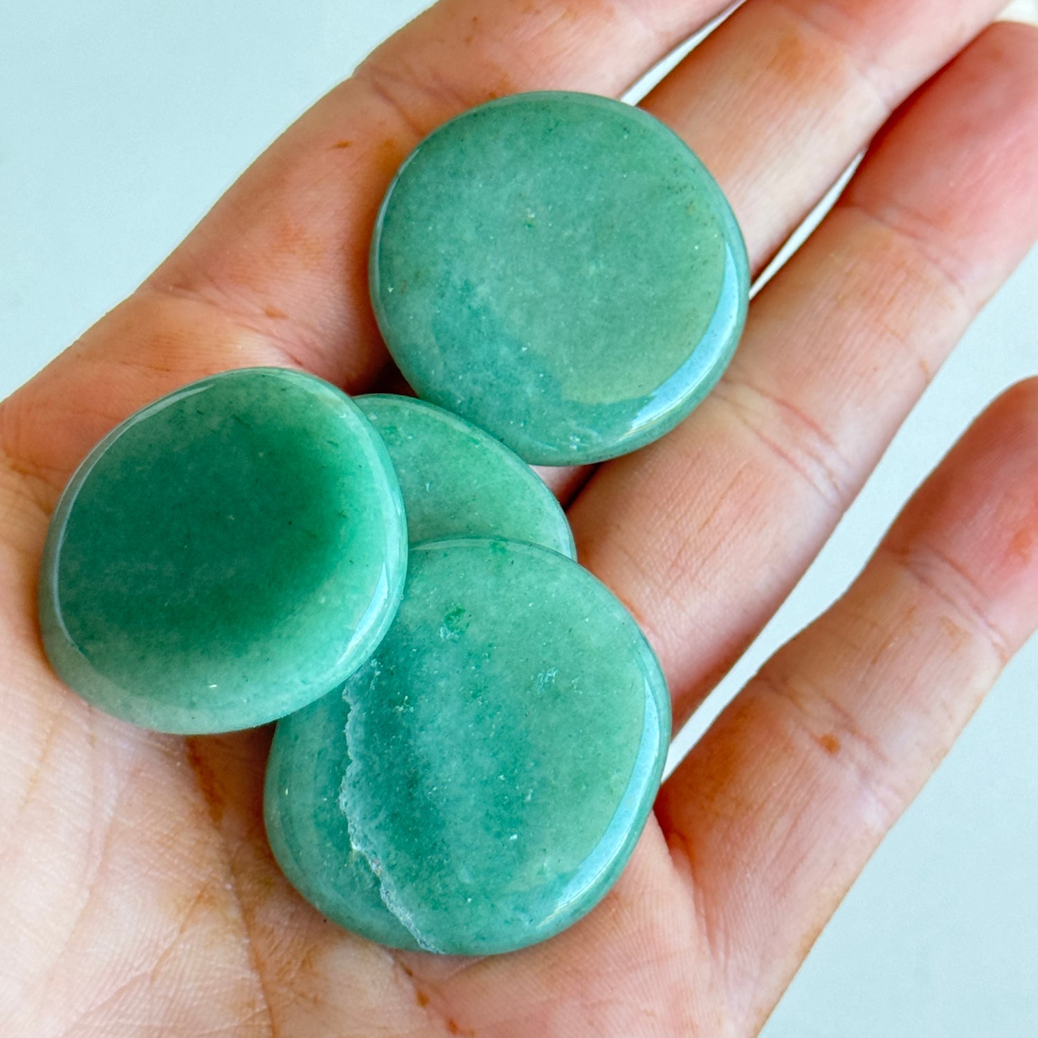 Green Aventurine Flat Stone Bra Buddy