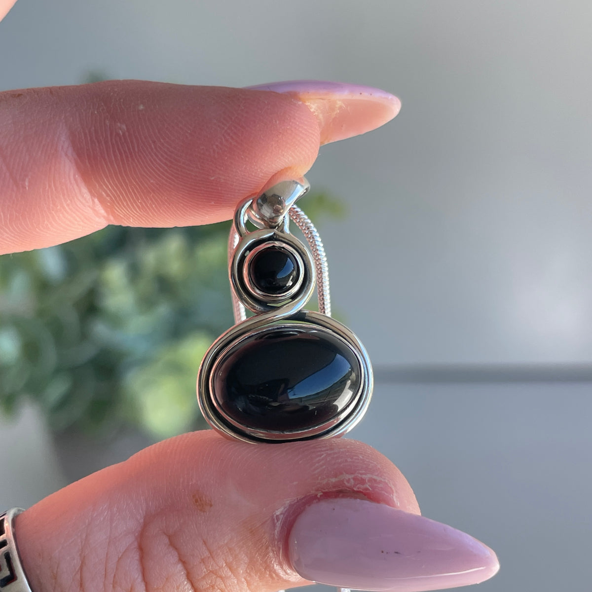 Black Onyx Oval Pendant