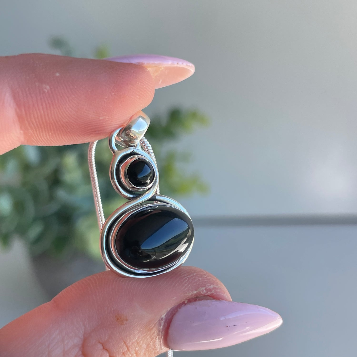 Black Onyx Oval Pendant