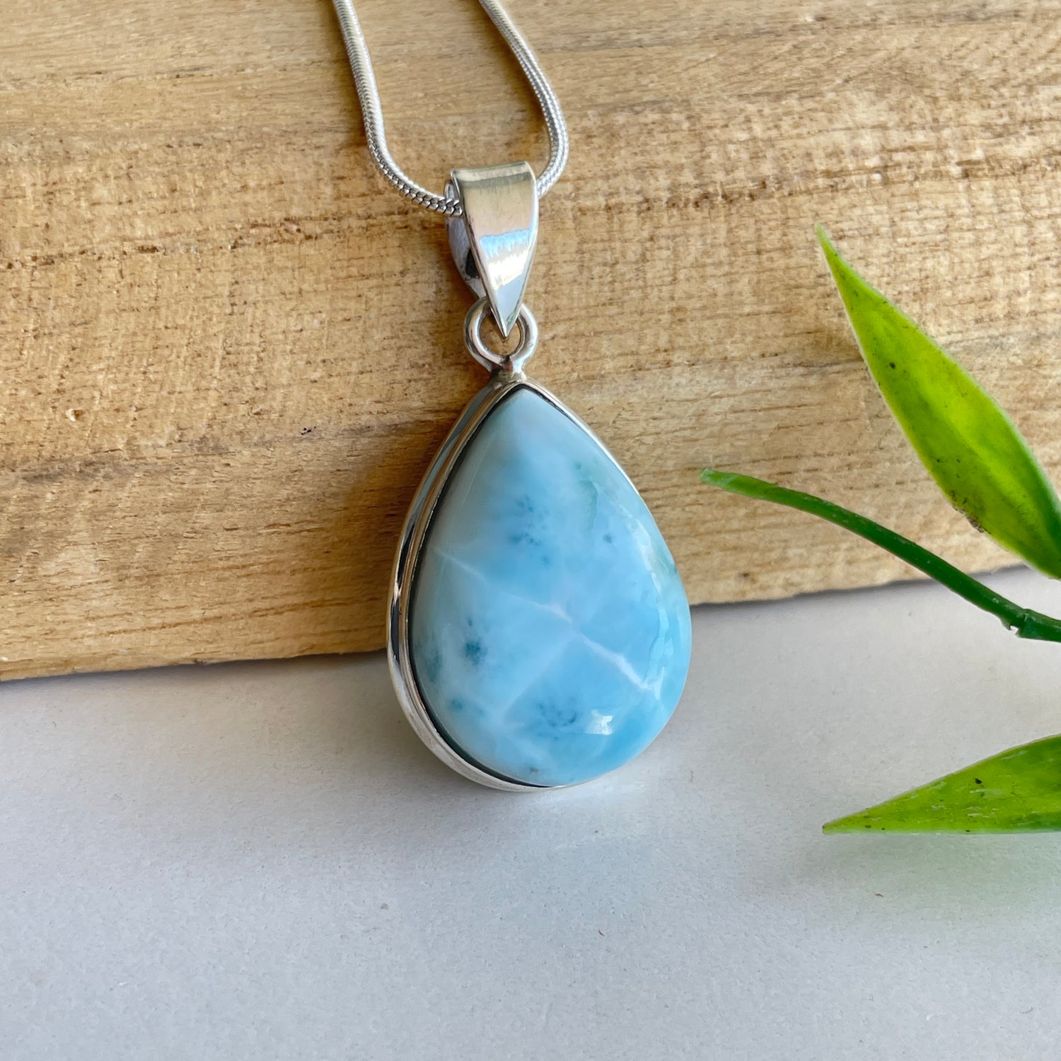 Larimar Teardrop Pendant