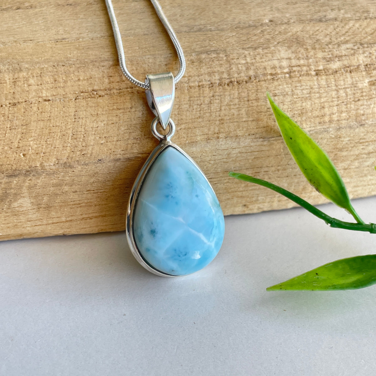Larimar Teardrop Pendant