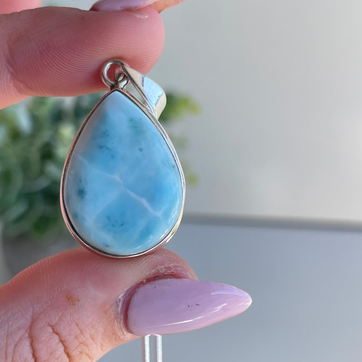 Larimar Teardrop Pendant